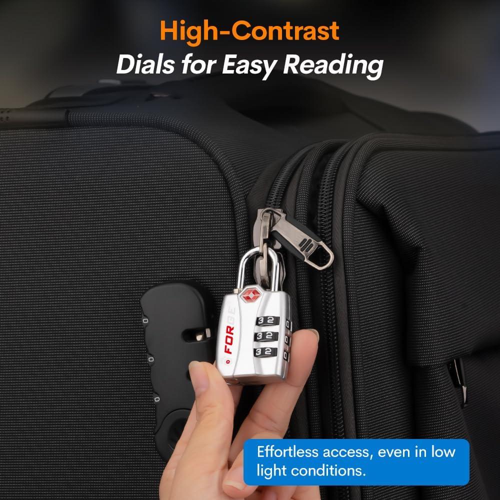 Candados de Equipaje Forge TSA 4 Piezas Combinación Pequeños