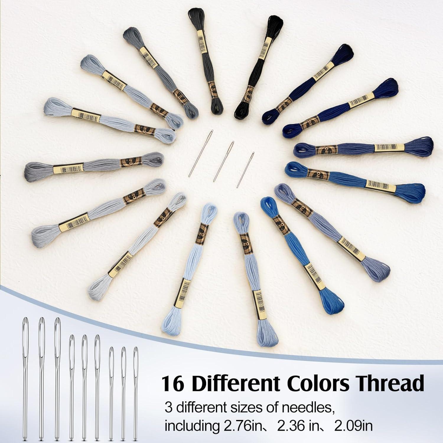 Kit de Remendado Jexine con Huevo, Agujas y Hilos 16 Colores