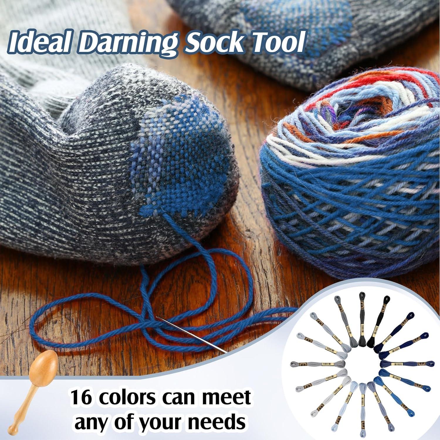 Kit de Remendado Jexine con Huevo, Agujas y Hilos 16 Colores