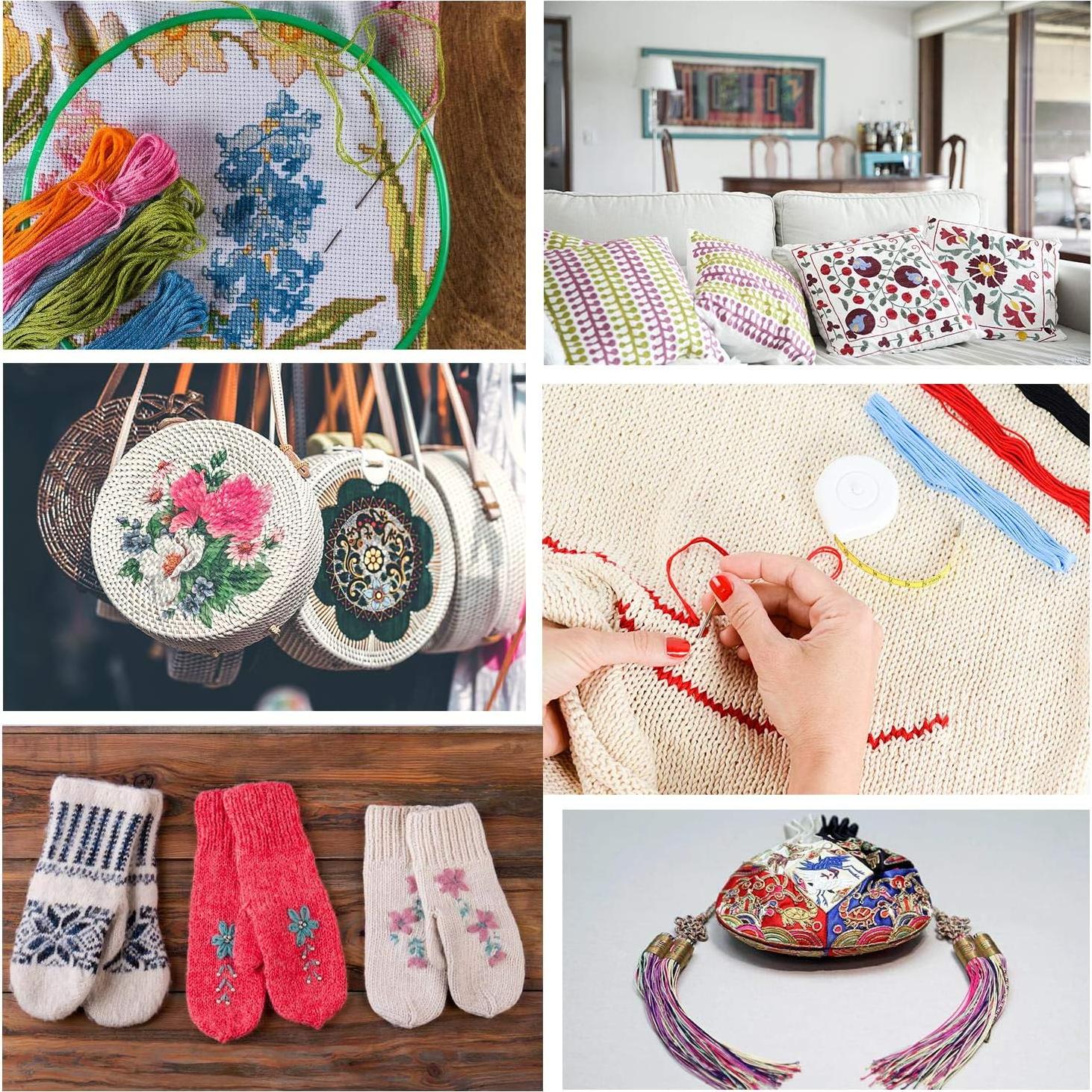 Hilo de Bordado Arcoíris LOVIMAG 447 Colores Algodón 8m