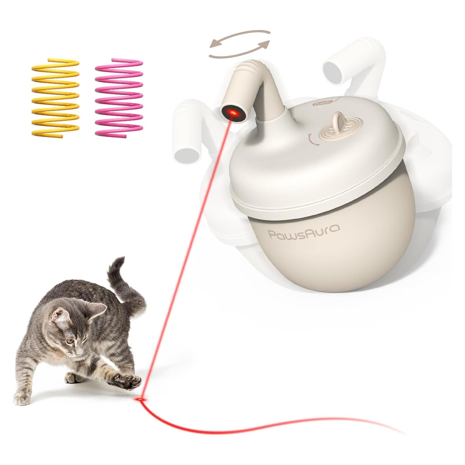 Juguete láser automático para gatos OFFBEATISM beige 360°