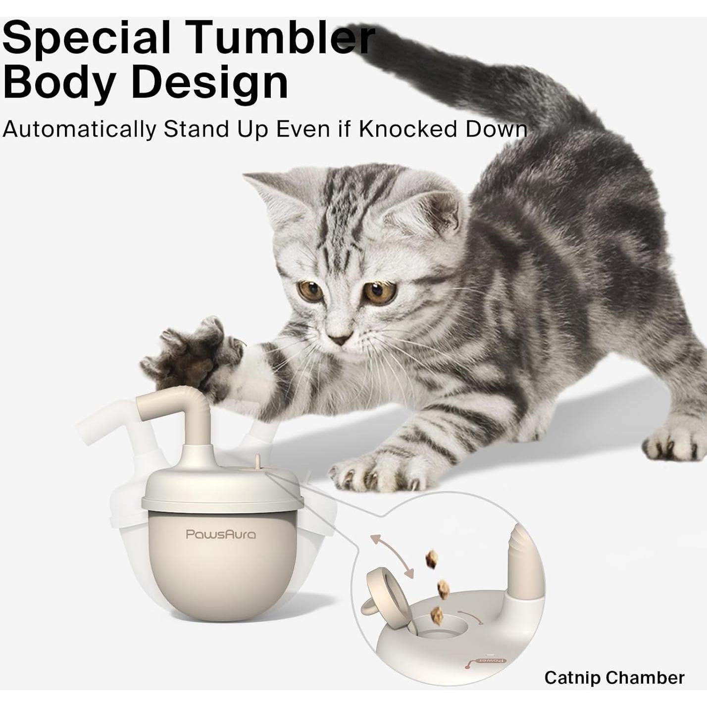 Juguete láser automático para gatos OFFBEATISM beige 360°