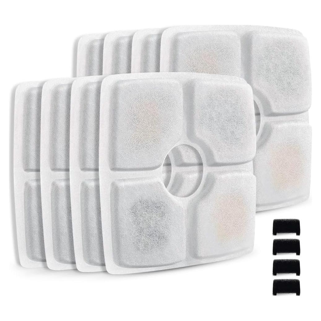 Juego de Filtros Comsmart para Fuente de Mascotas 84oz, 8 Piezas