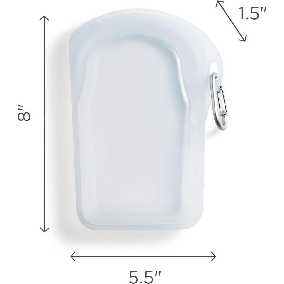 Stasher Go Bag de Silicona Reutilizable 520 ml Claro