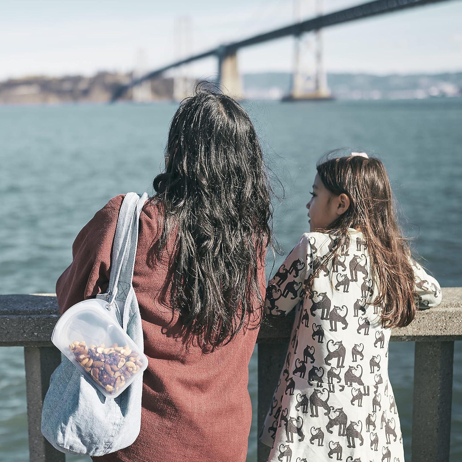 Stasher Go Bag de Silicona Reutilizable 520 ml Claro