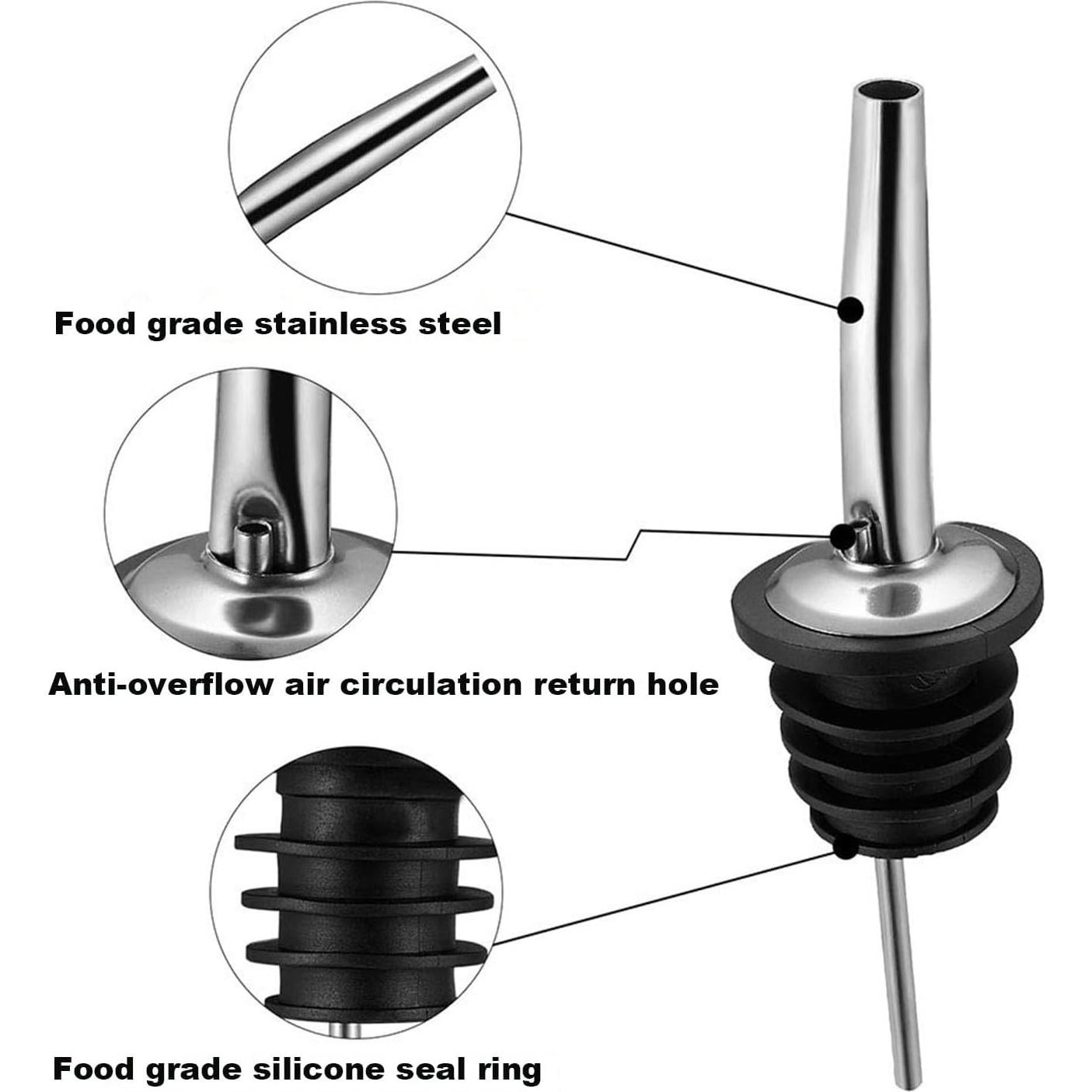 Vertedores de Acero Inoxidable BALTRE 2PCS con Tapas de Silicona