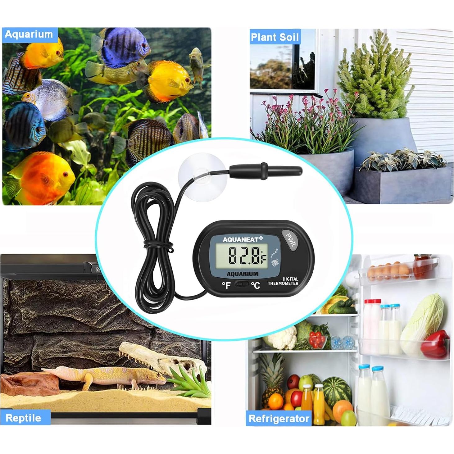 Termómetro Digital AQUANEAT para Acuario - Rango -50°C a +70°C