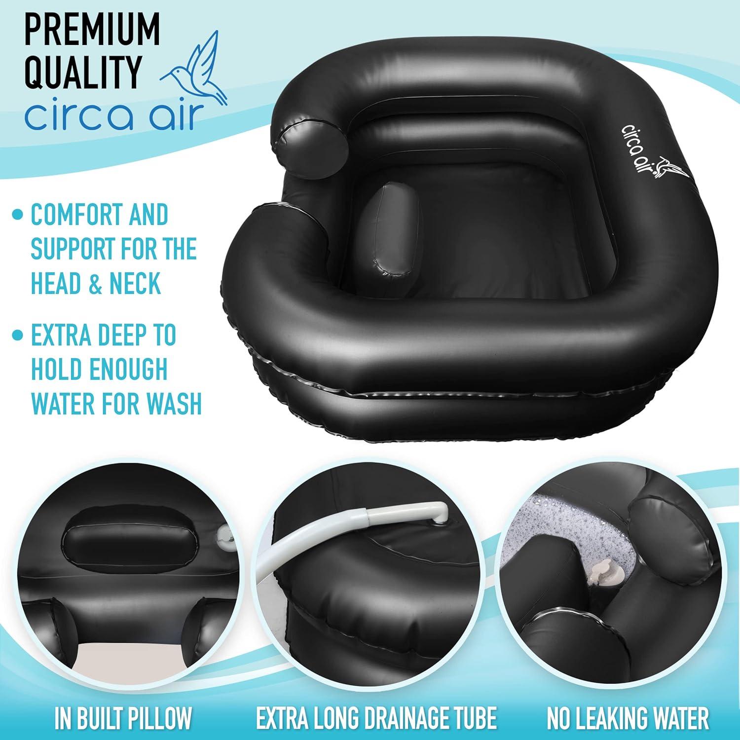 Basin de Lavado de Cabello Inflable Circa Air - Negro 62x50cm