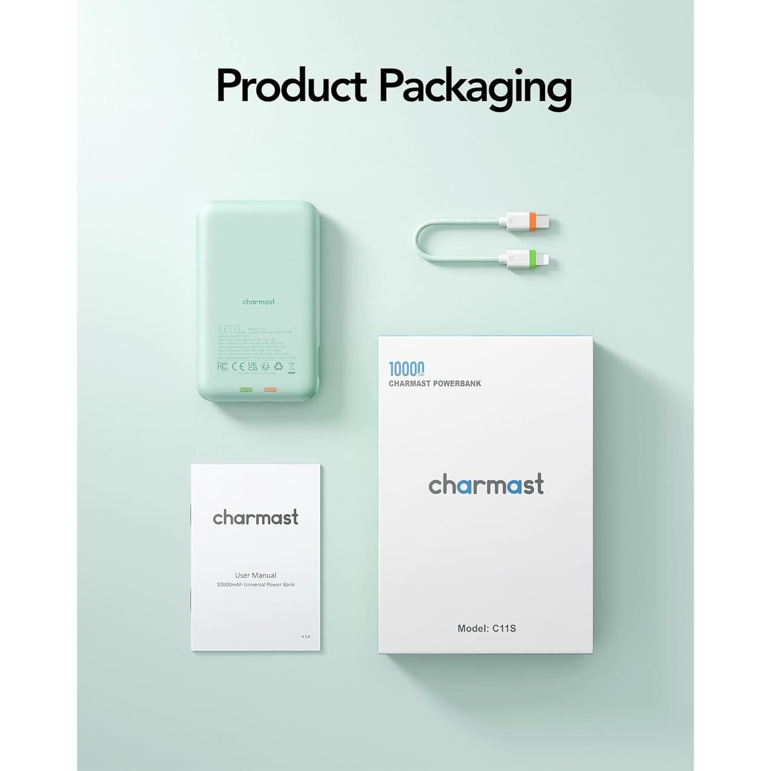 Cargador Portátil Charmast 10000mAh Carga Rápida 20W