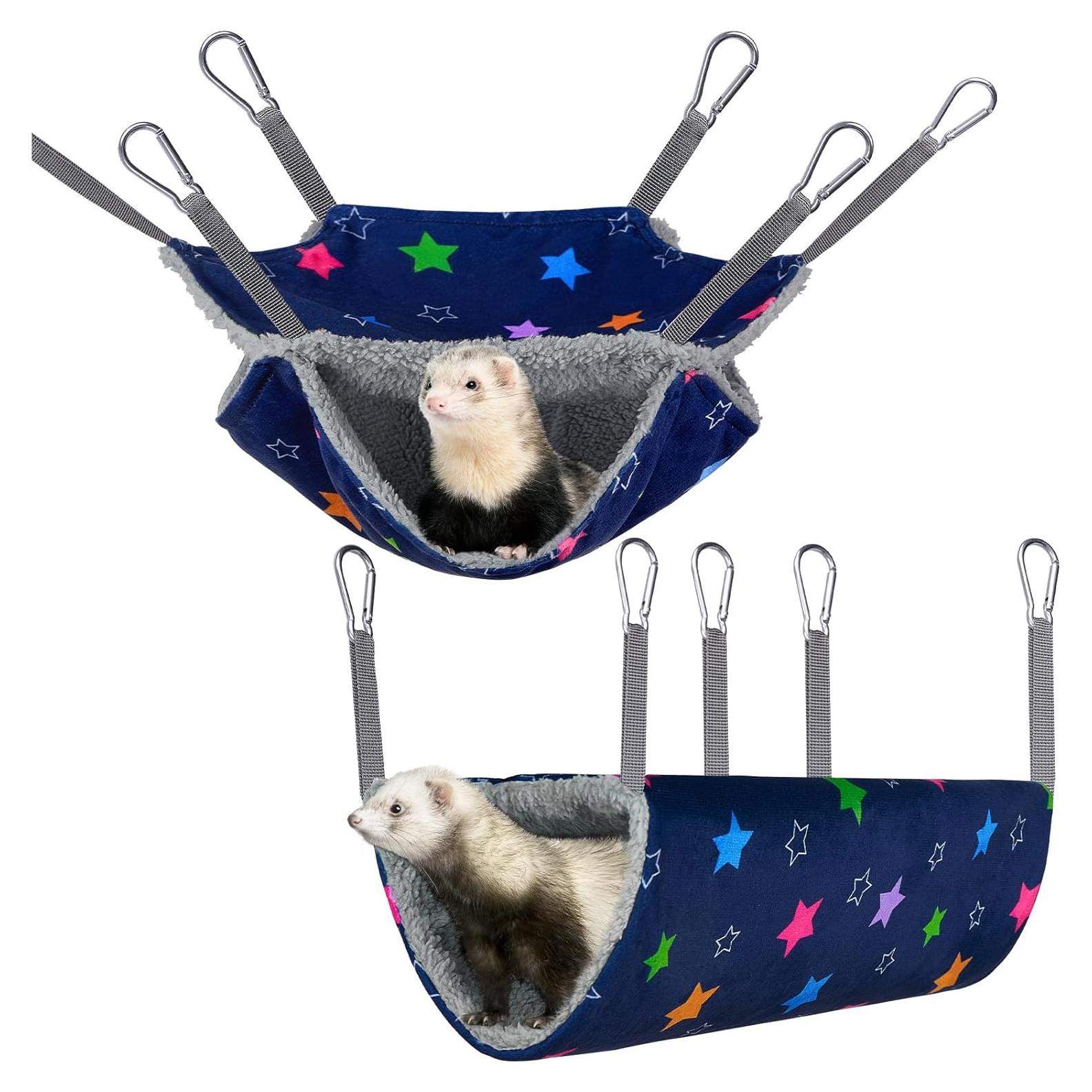 Juego de Hamaca y Túnel para Hurón Bienbee Estrellas Azules