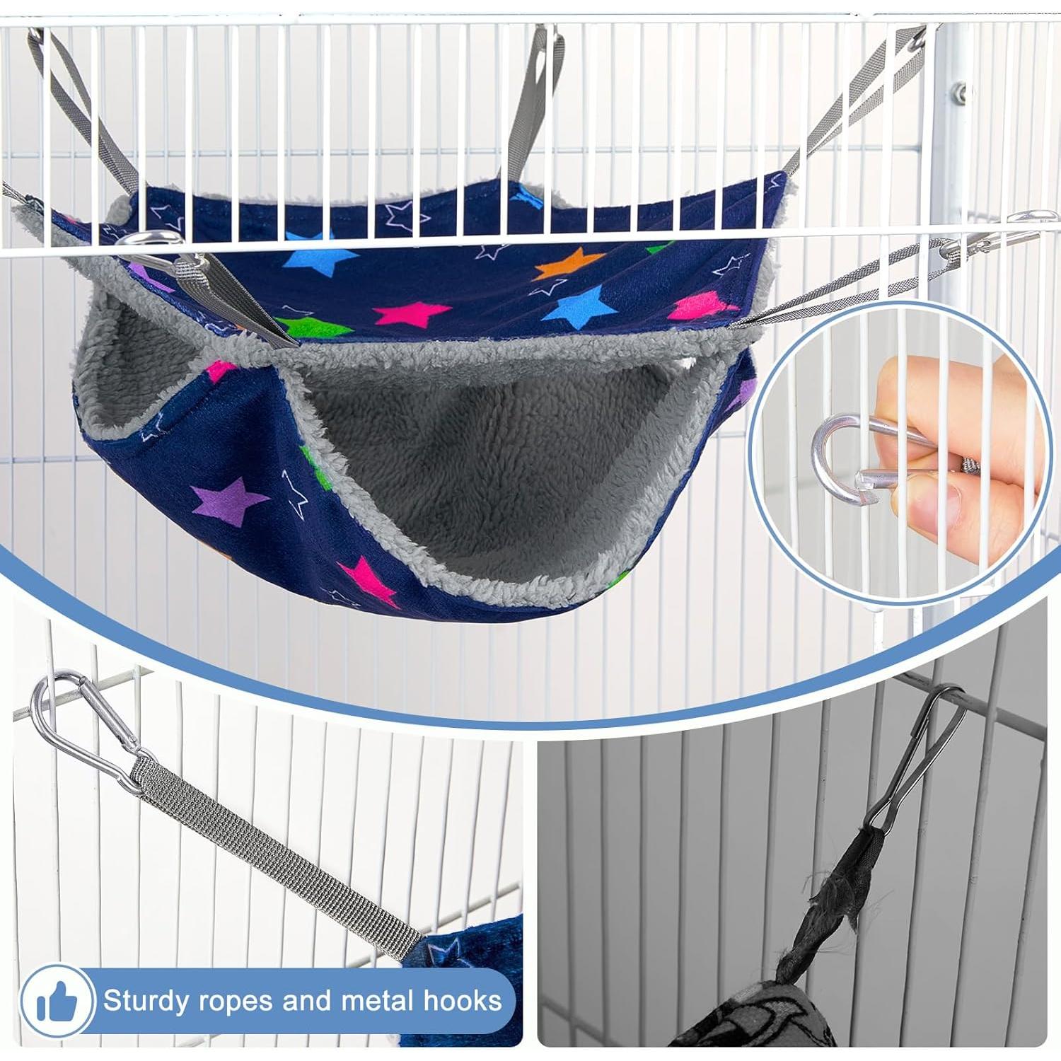 Juego de Hamaca y Túnel para Hurón Bienbee Estrellas Azules