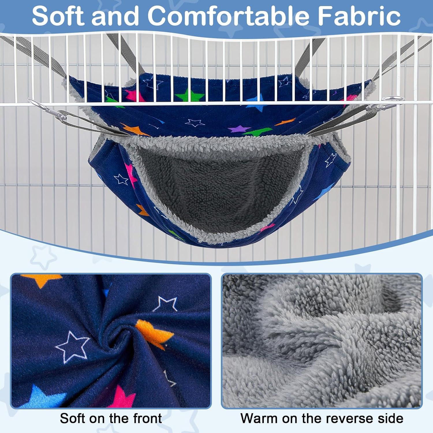 Juego de Hamaca y Túnel para Hurón Bienbee Estrellas Azules