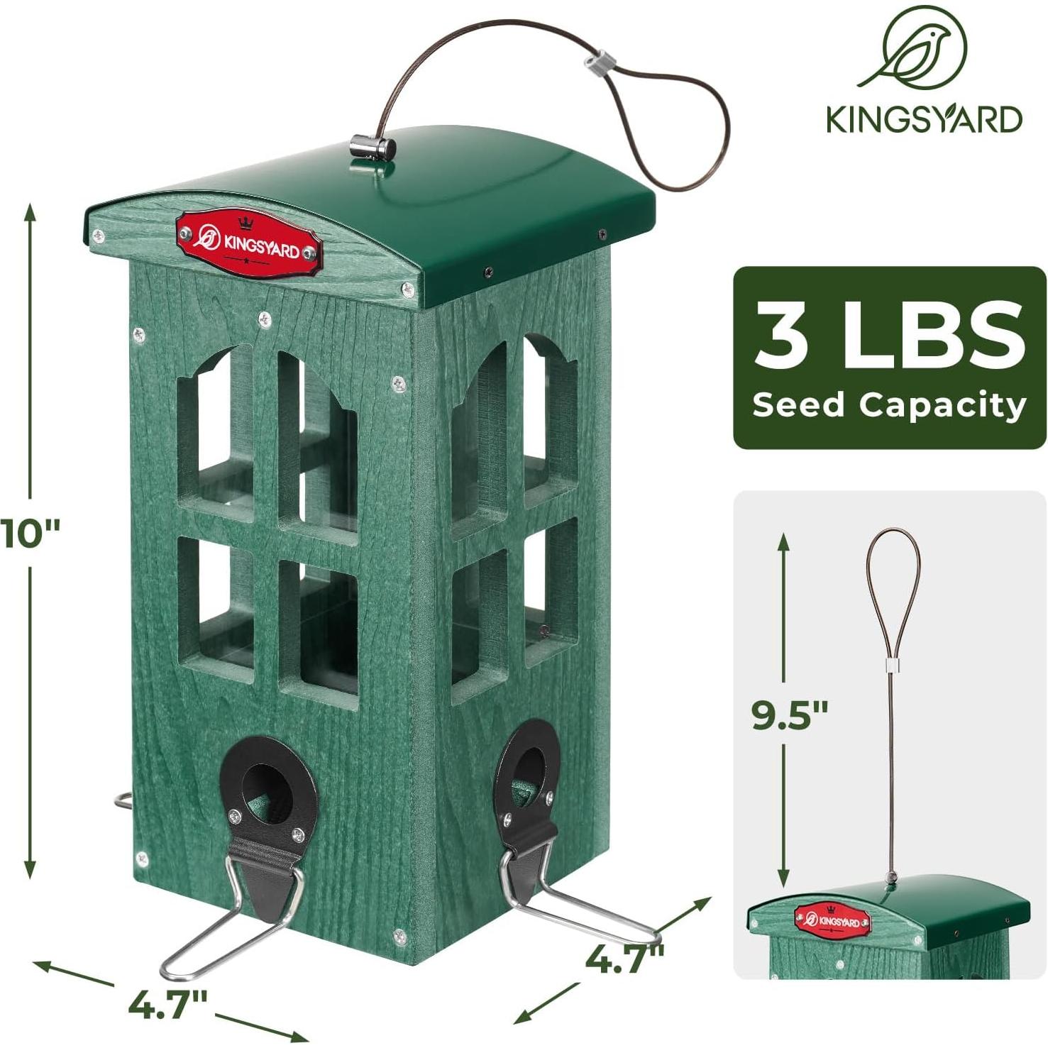 Comedero para Aves Kingsyard Colgante Verde 1.59kg Resistente