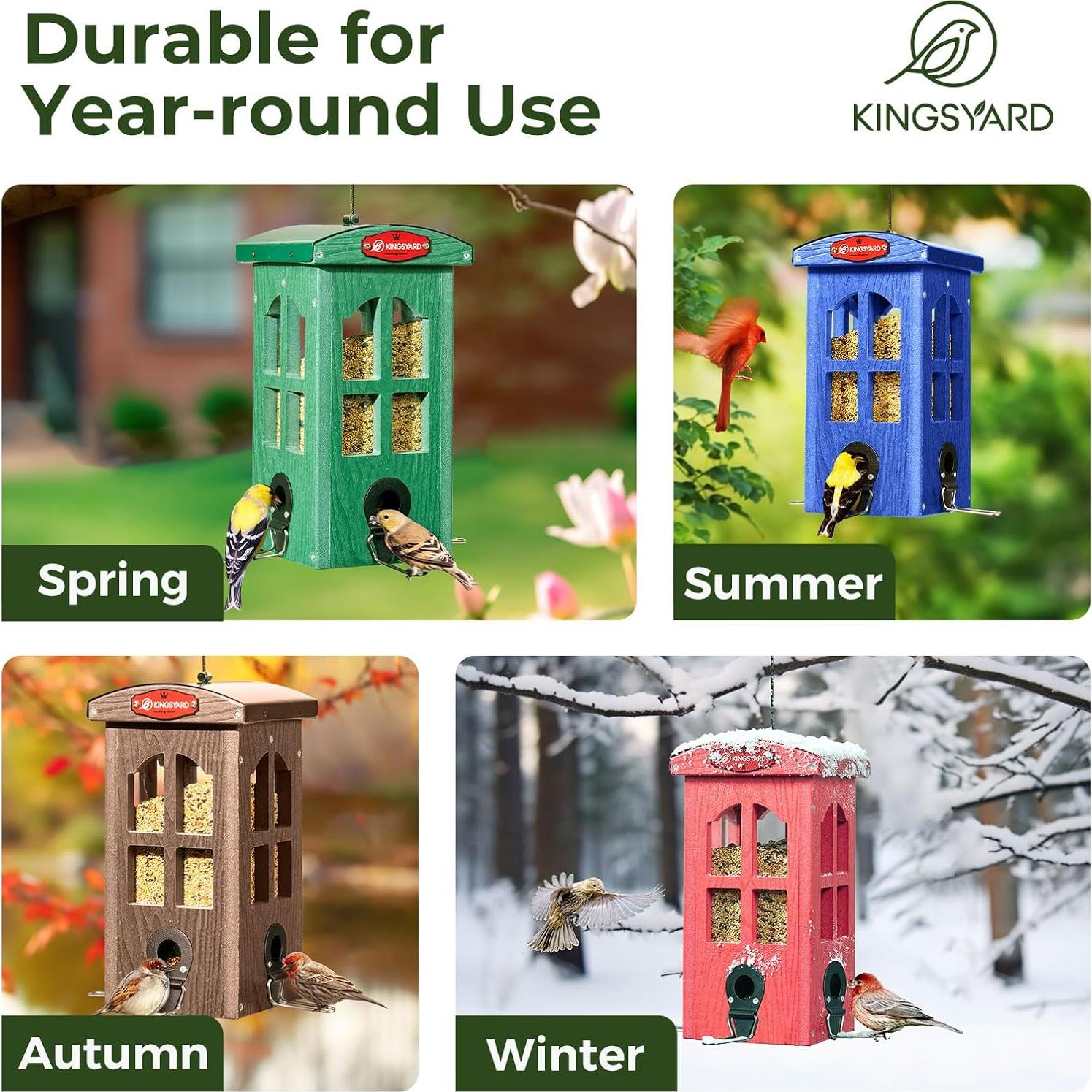 Comedero para Aves Kingsyard Colgante Verde 1.59kg Resistente