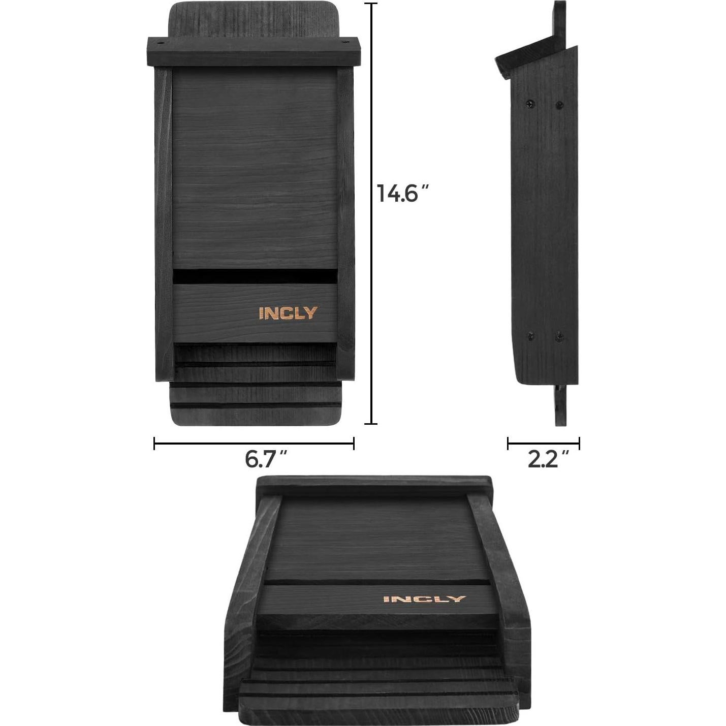 Casa Refugio para Murciélagos INCLY de Madera de Cedro Negra