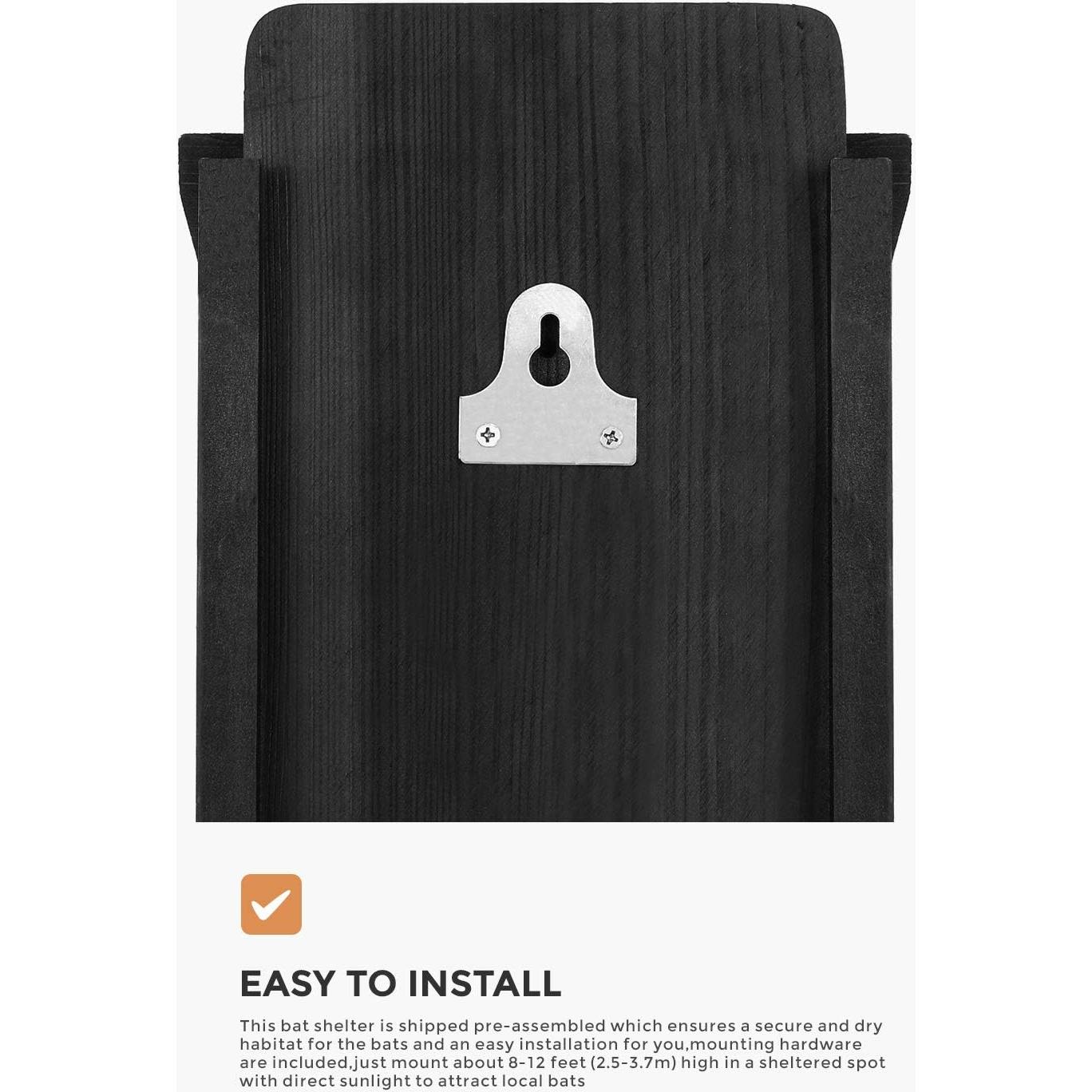 Casa Refugio para Murciélagos INCLY de Madera de Cedro Negra