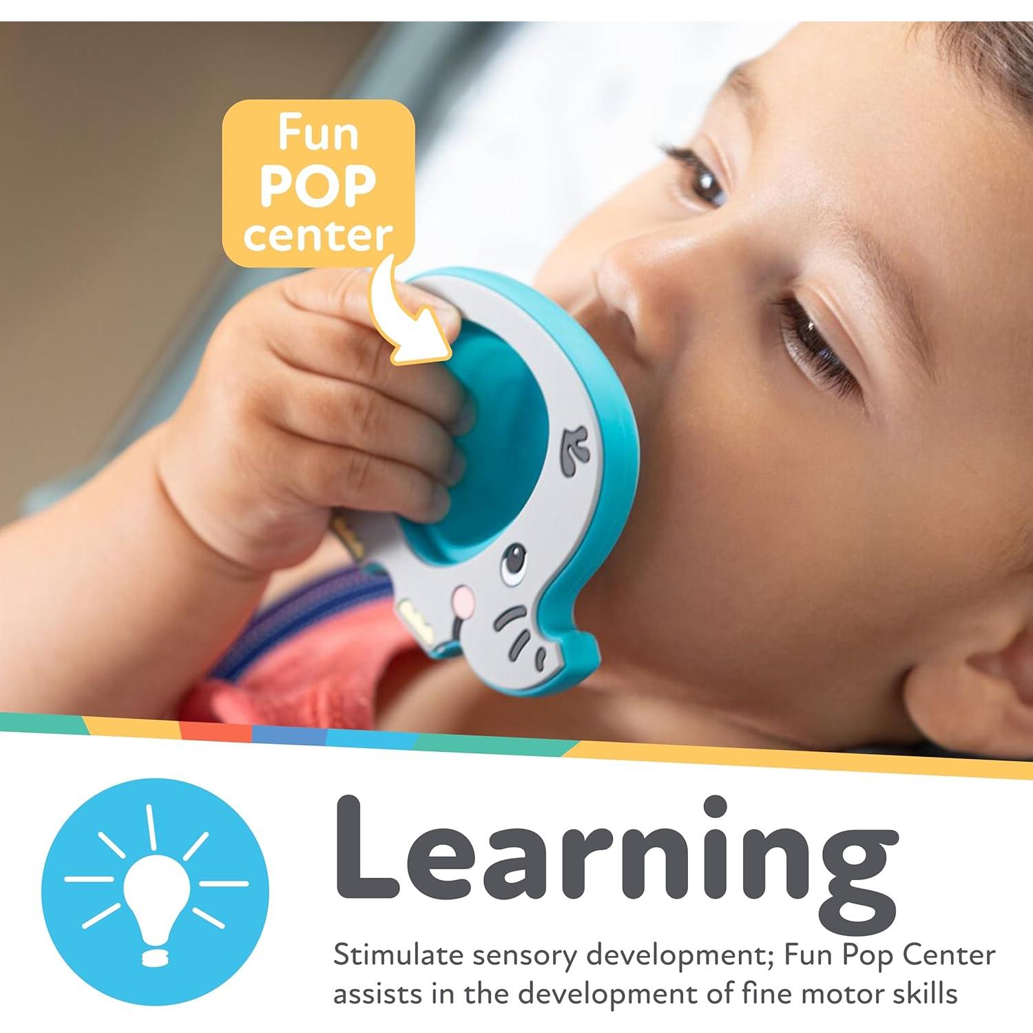 Mordedor Sensorial Nuby Teethe N' Pop Elefante 3+ Meses