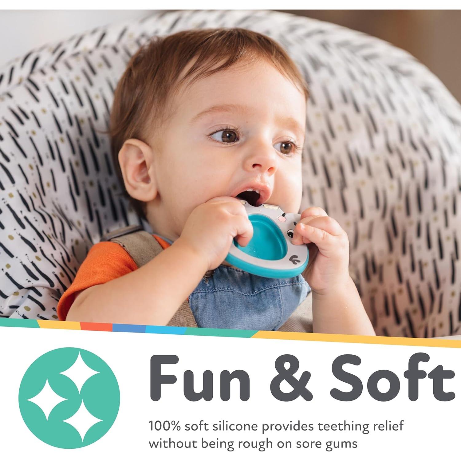 Mordedor Sensorial Nuby Teethe N' Pop Elefante 3+ Meses