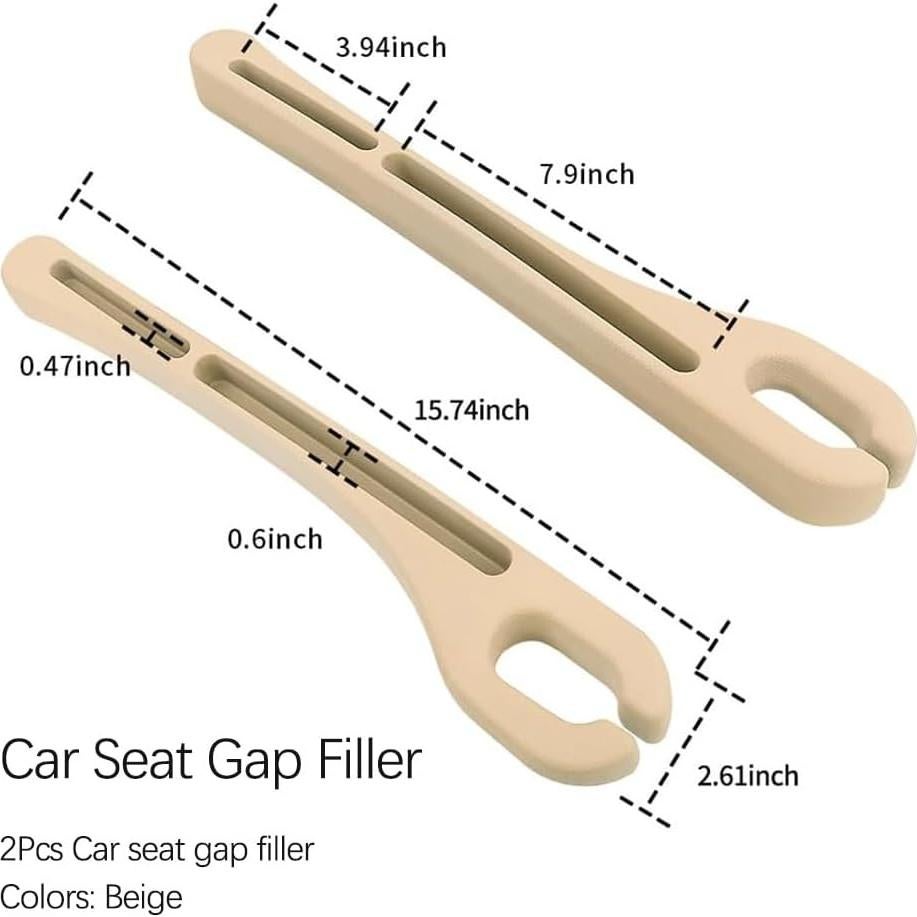 Relleno Espacio entre Asientos de Coche KIFIDAN Beige 2 Piezas