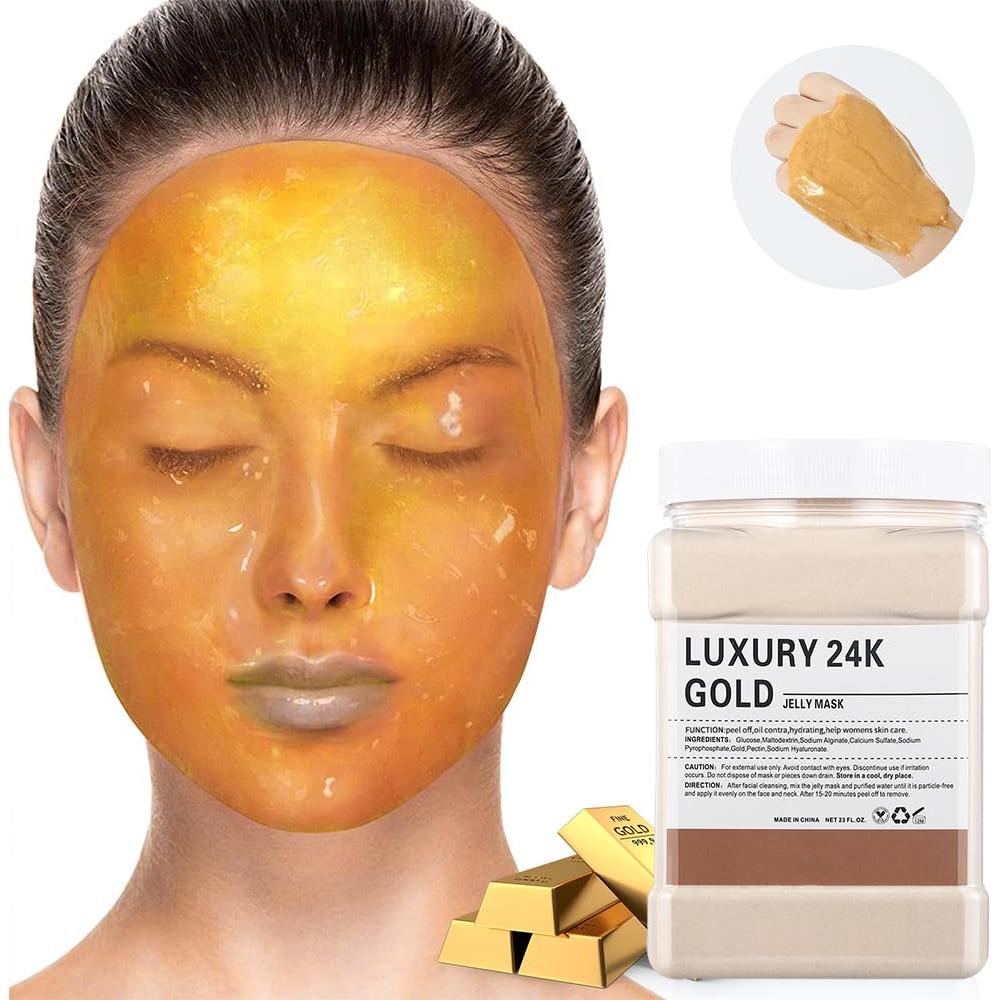 Mascarilla Facial de Gel Hidratante 24K Oro GUOYAOLIFU 680g