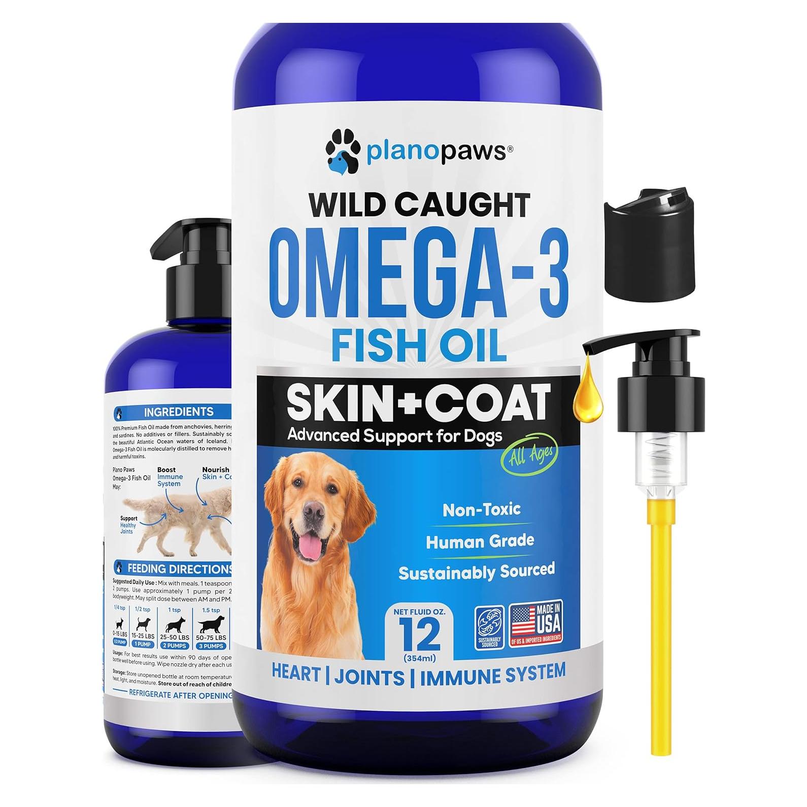 Aceite de Pescado Omega 3 Plano Paws 340g - Suplemento para Perros