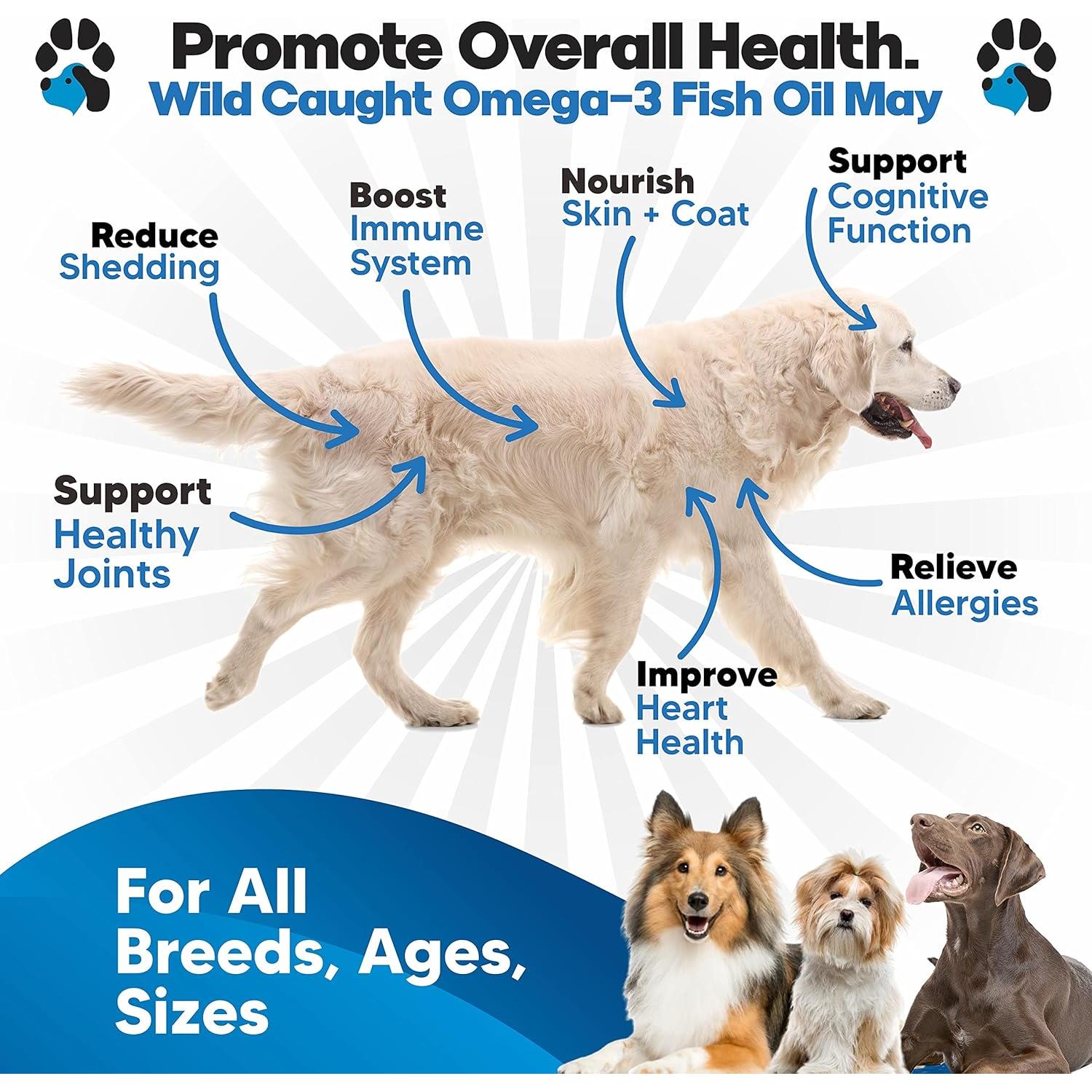 Aceite de Pescado Omega 3 Plano Paws 340g - Suplemento para Perros