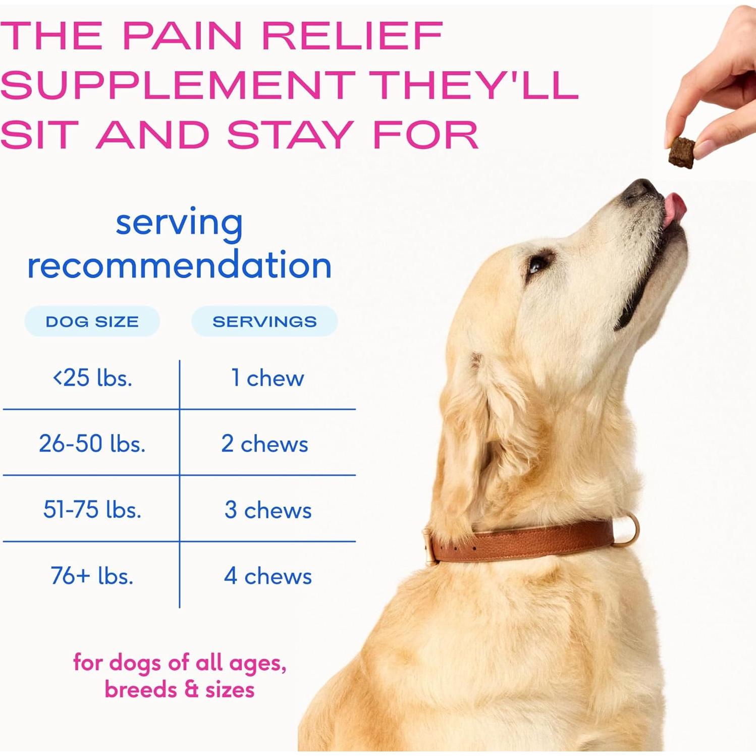 Suplemento Articular para Perros Native Pet - Alivio Natural del Dolor - 120 Masticables