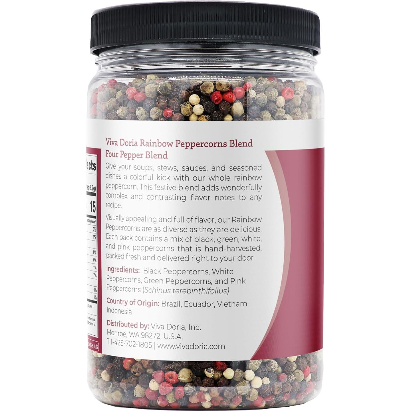Mezcla de Pimienta Arcoíris Viva Doria 450g Entera Esterilizada