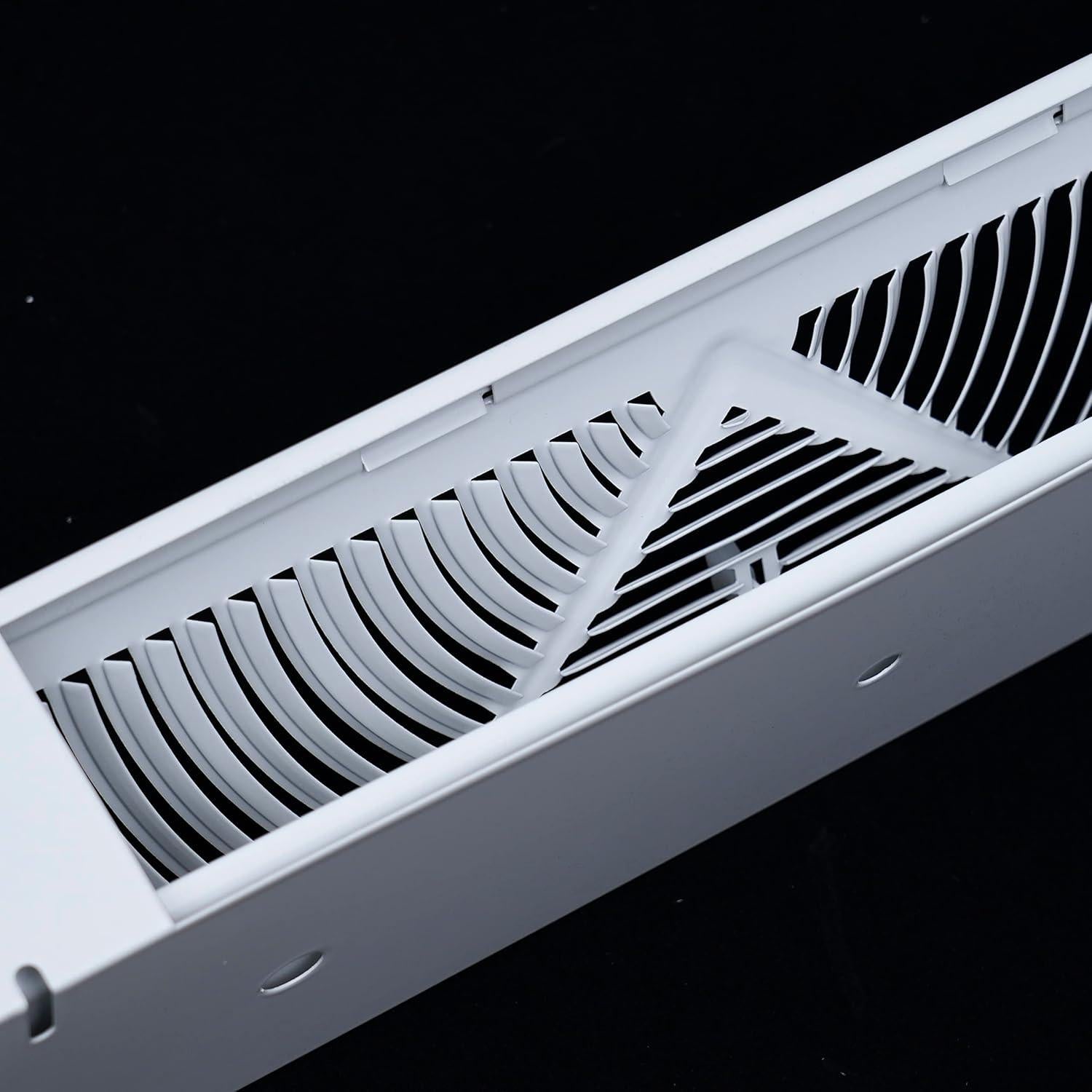 Rejilla de Zócalo en Esquina Handua 15" Blanco Acero