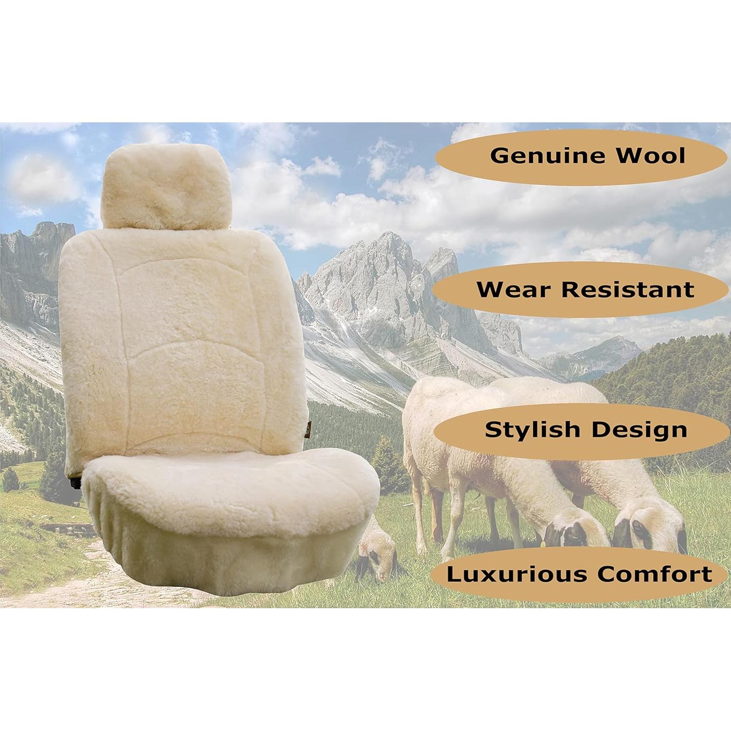 Funda de Asiento de Piel de Oveja SHEEPSKIN ELITE Beige