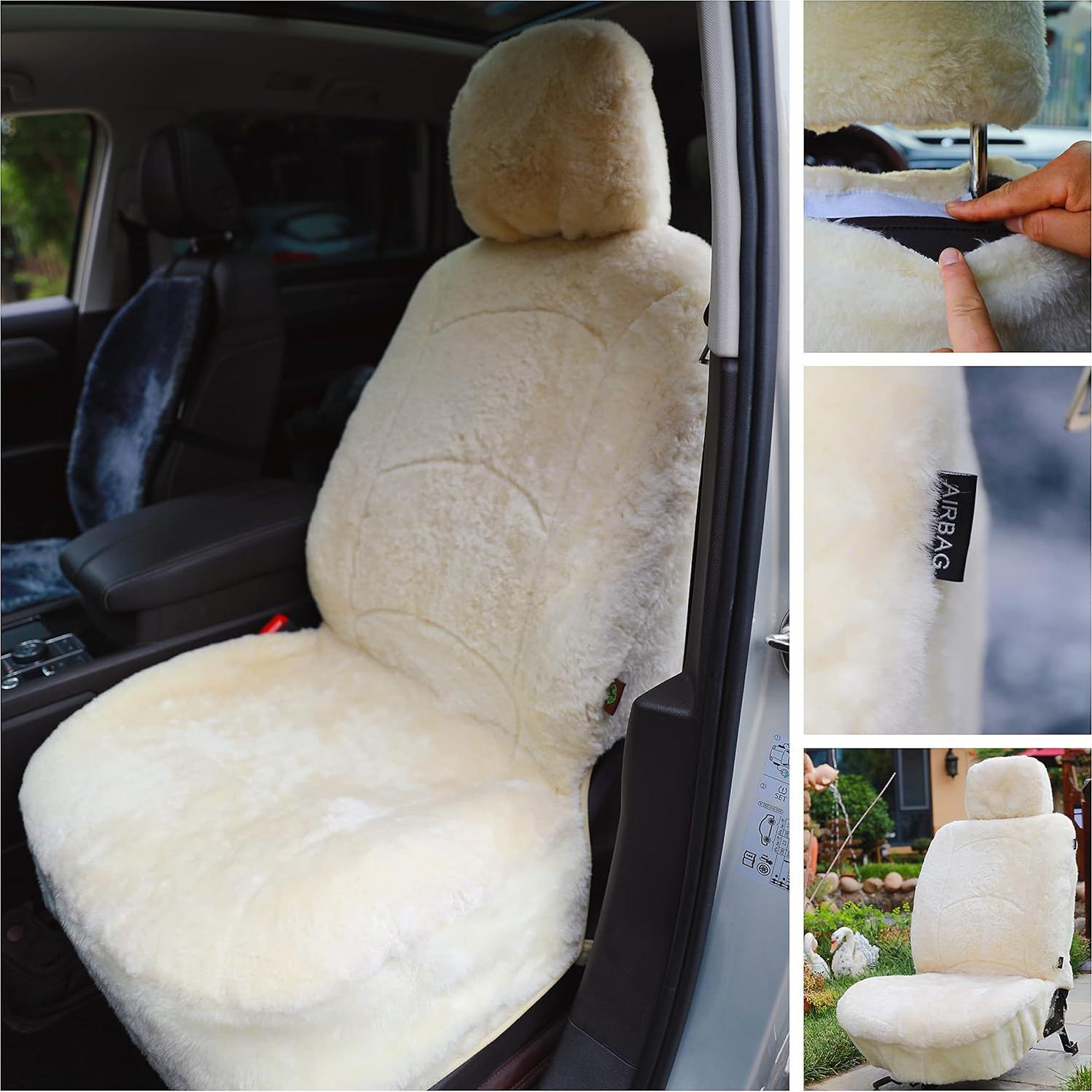 Funda de Asiento de Piel de Oveja SHEEPSKIN ELITE Beige