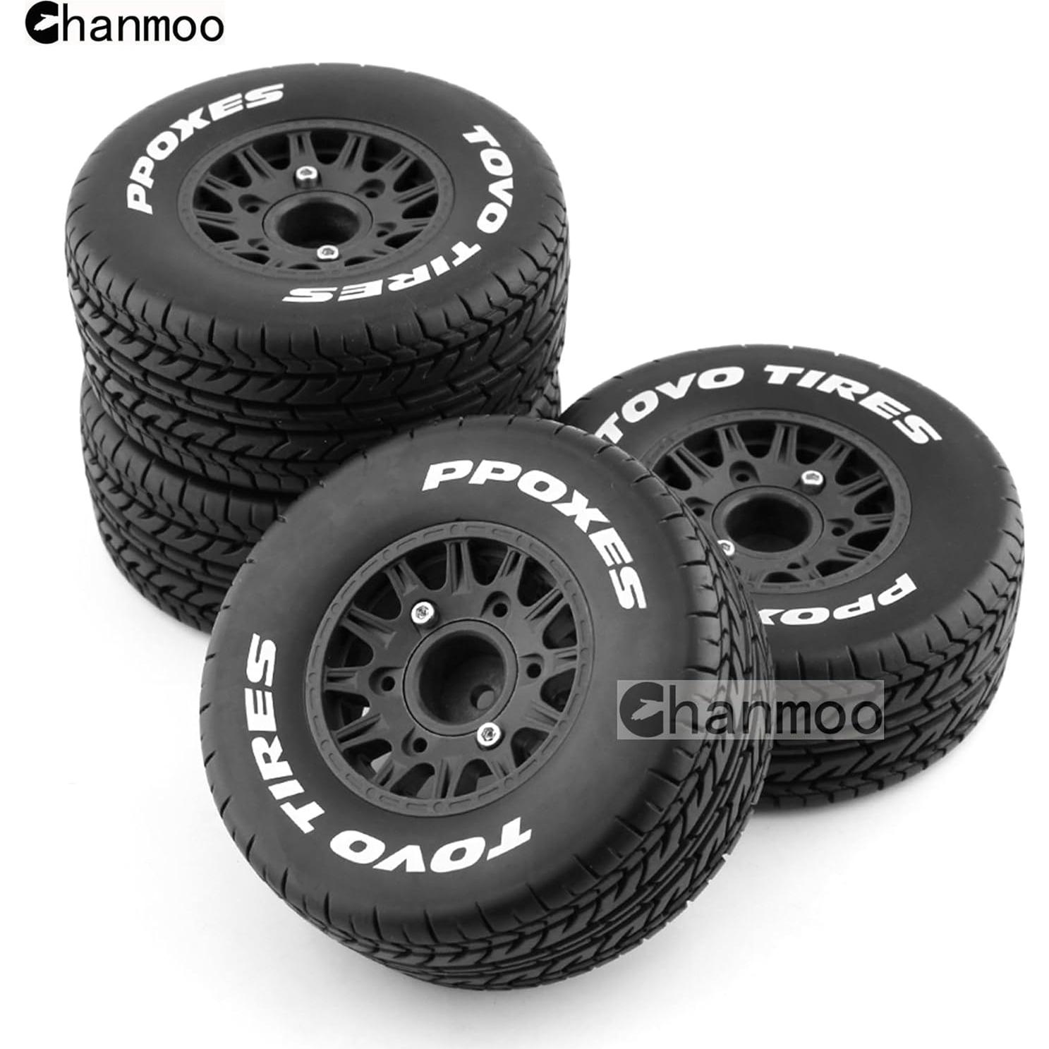Neumáticos de Camión RC Chanmoo 1:8 1:10 4PCS Caucho