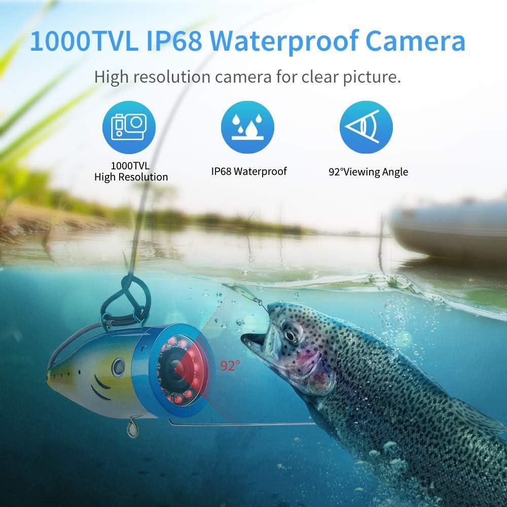 Cámara de Pesca Submarina Eyoyo 7" HD 1000TVL IP68 con DVR