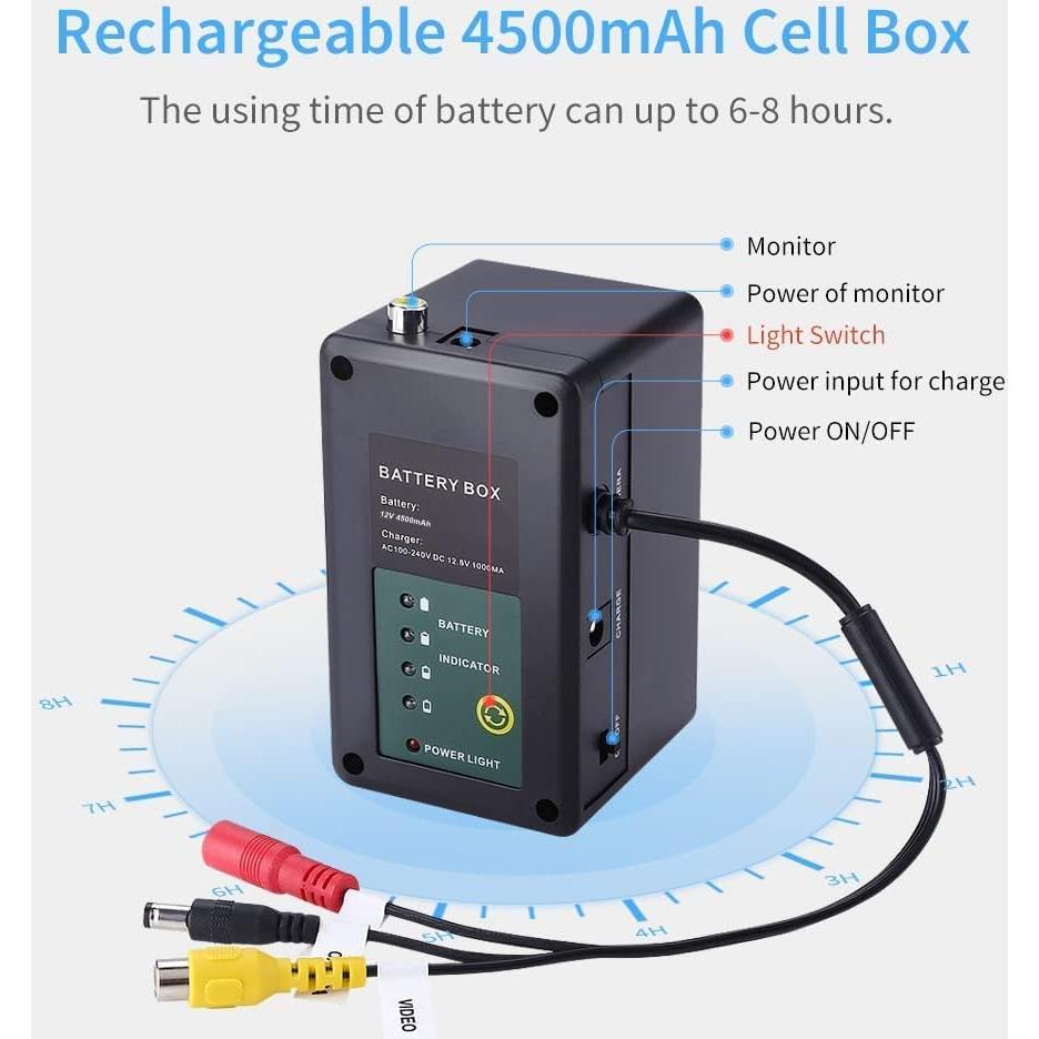 Cámara de Pesca Submarina Eyoyo 7" HD 1000TVL IP68 con DVR