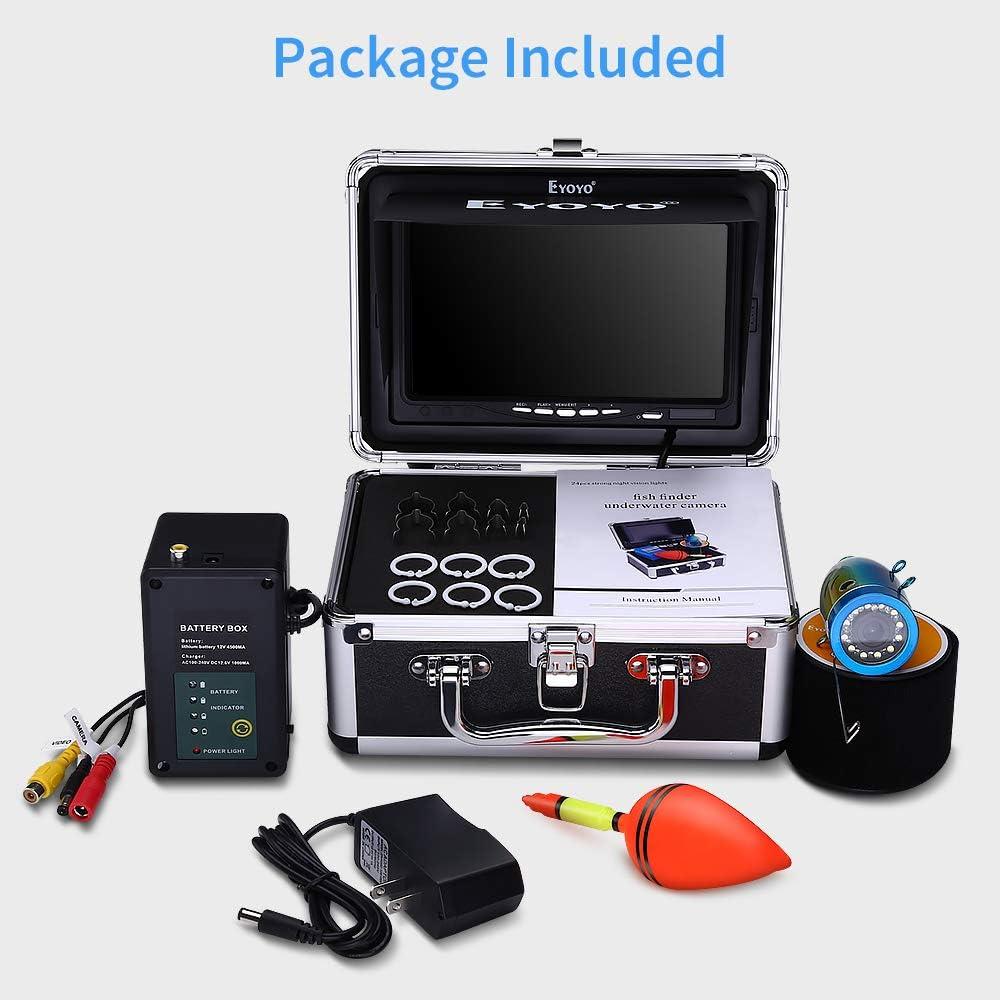 Cámara de Pesca Submarina Eyoyo 7" HD 1000TVL IP68 con DVR