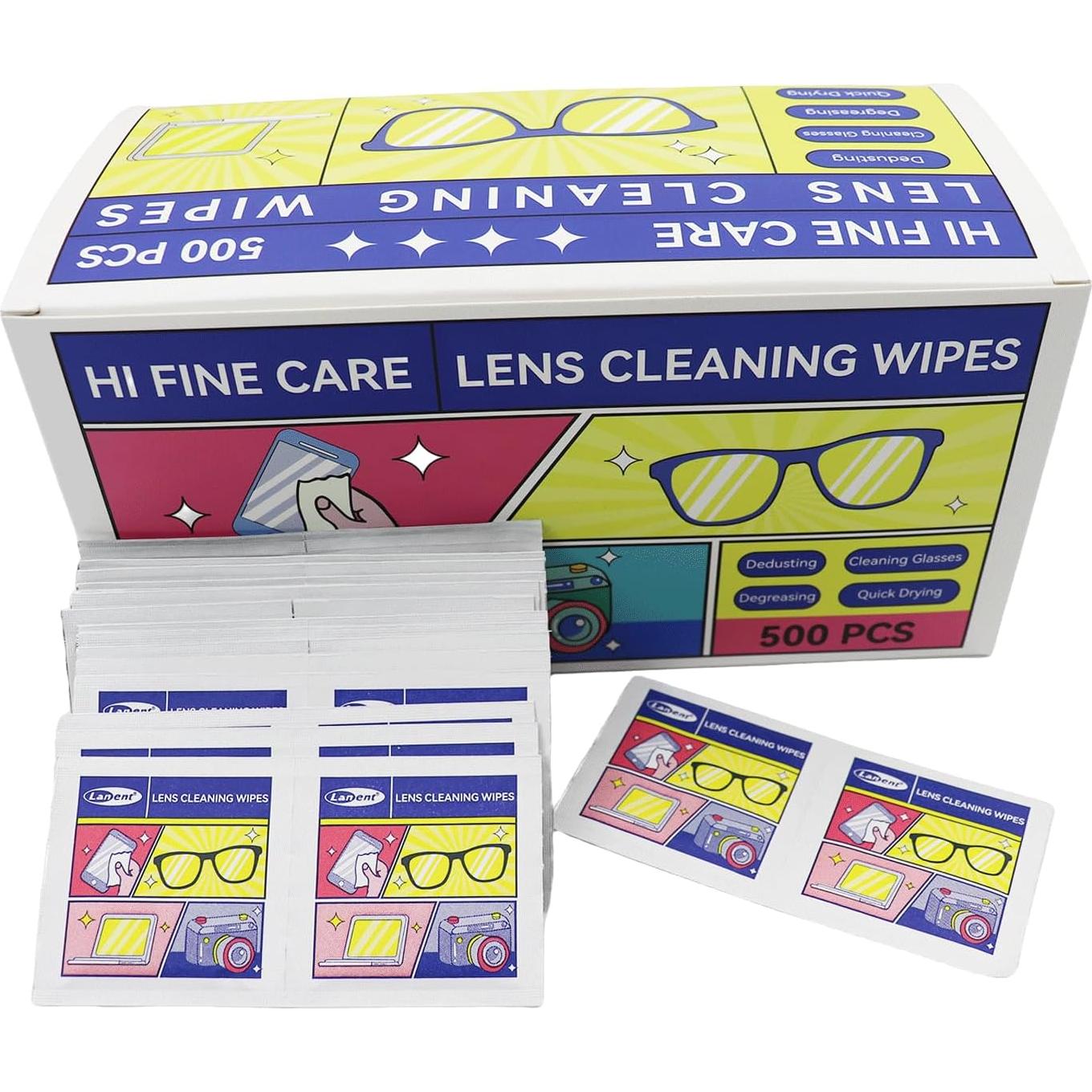 Toallitas para Lentes DingCai 500 Unidades Prehumedecidas