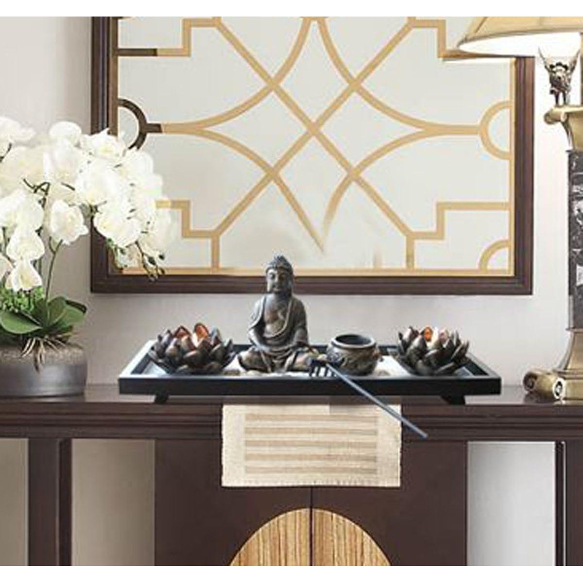 Jardín Zen de Mesa Buda Multicolor 12 Piezas Meditación