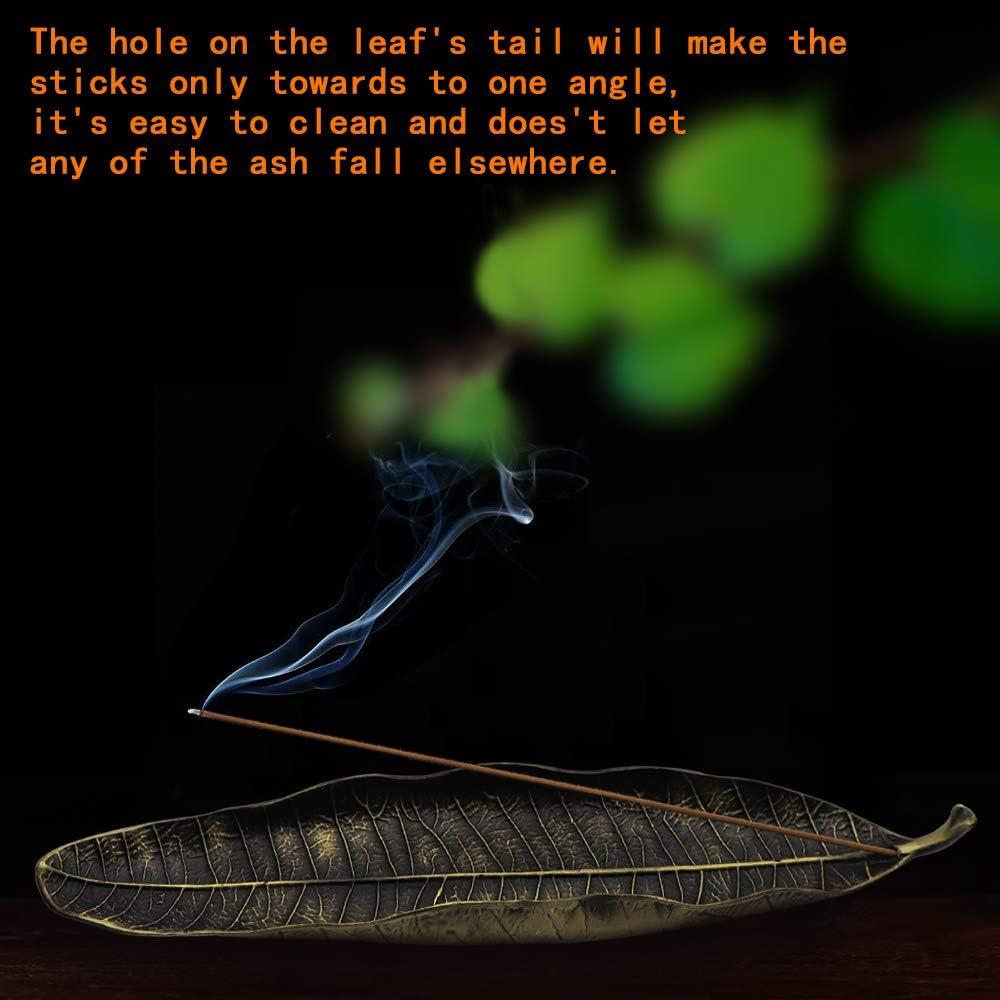 Juego de Soporte para Incienso Lodonc - 2 Piezas Hoja y Caracol