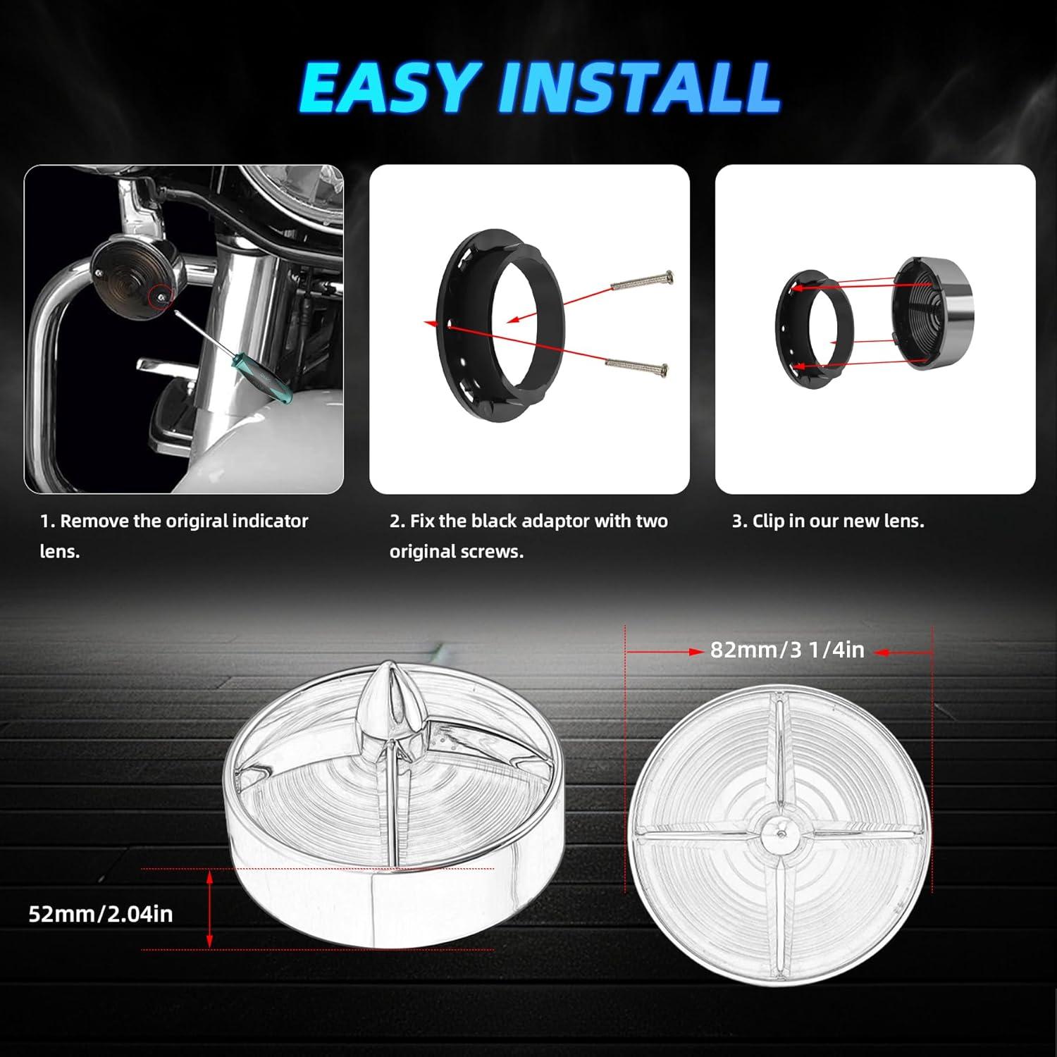 Cubiertas de Lentes de Giro BOSYCY 3.25" Ahumadas 2 Pcs