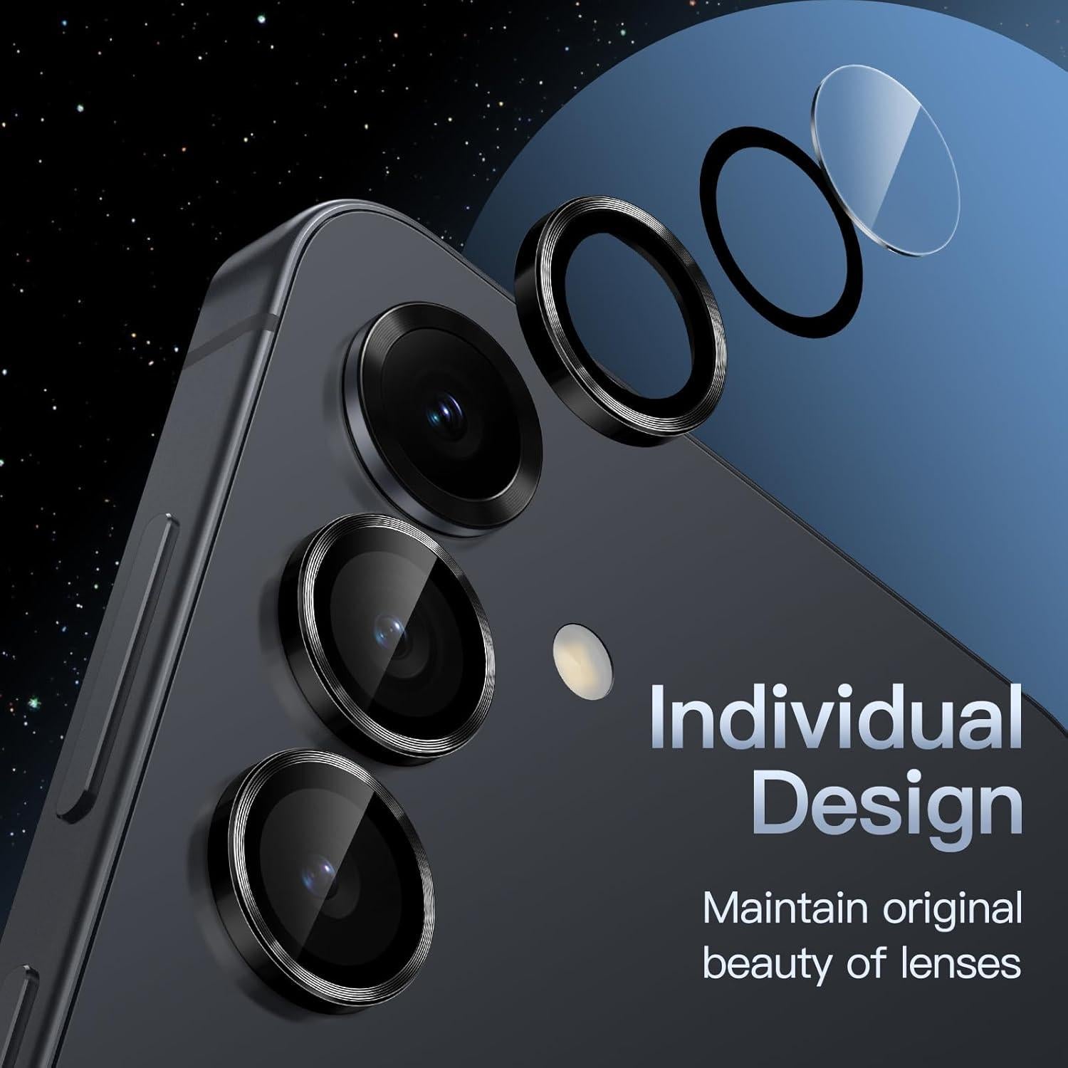 Protector de Lente de Cámara JETech para Samsung Galaxy S25+ 5G