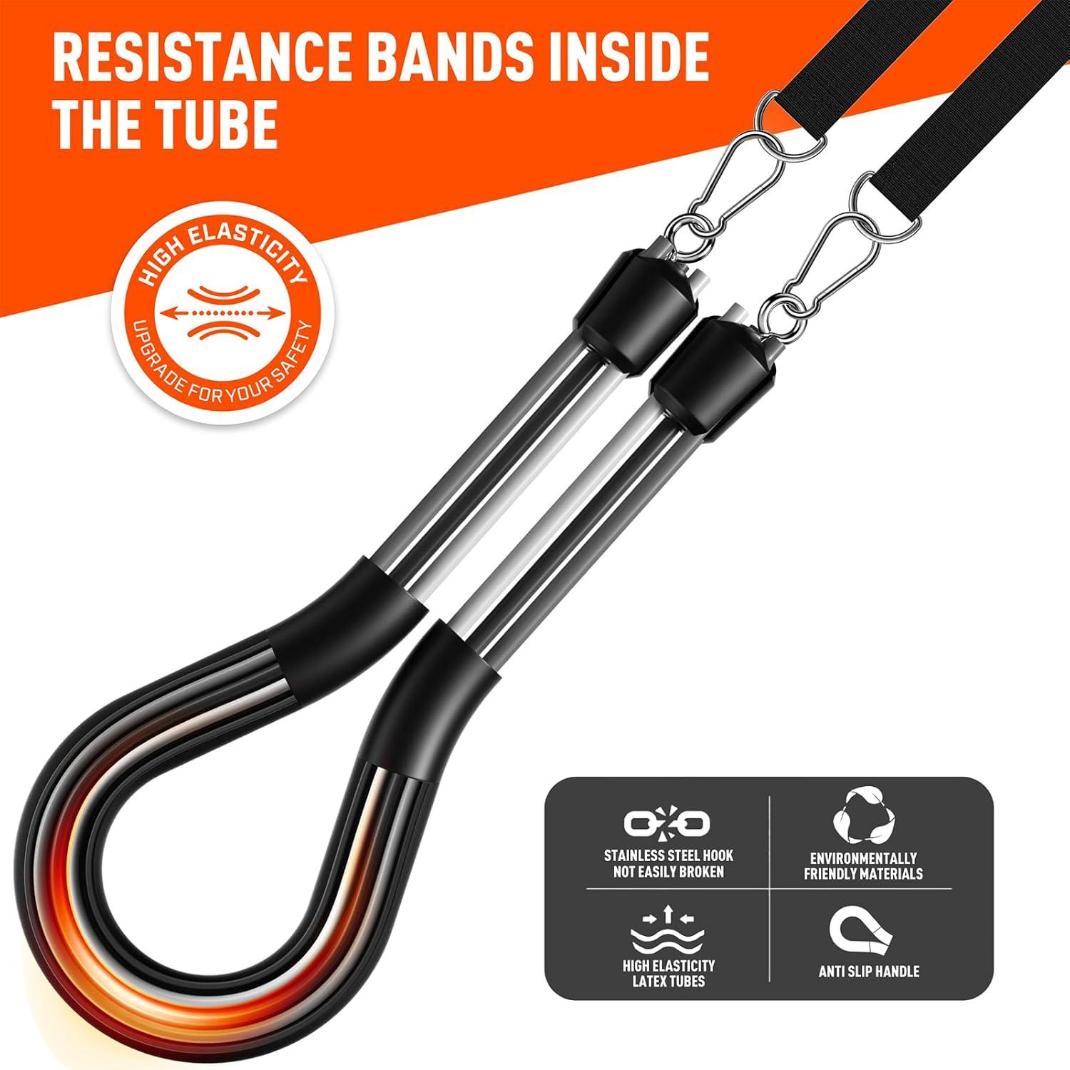 Bandas de Resistencia SEBIT con Mangos - Entrenamiento en Casa