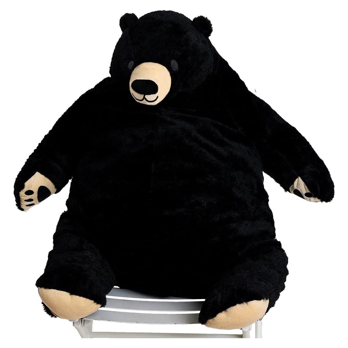 Oso de Peluche Djungelskog Negro 60cm - Suave y Abrazable