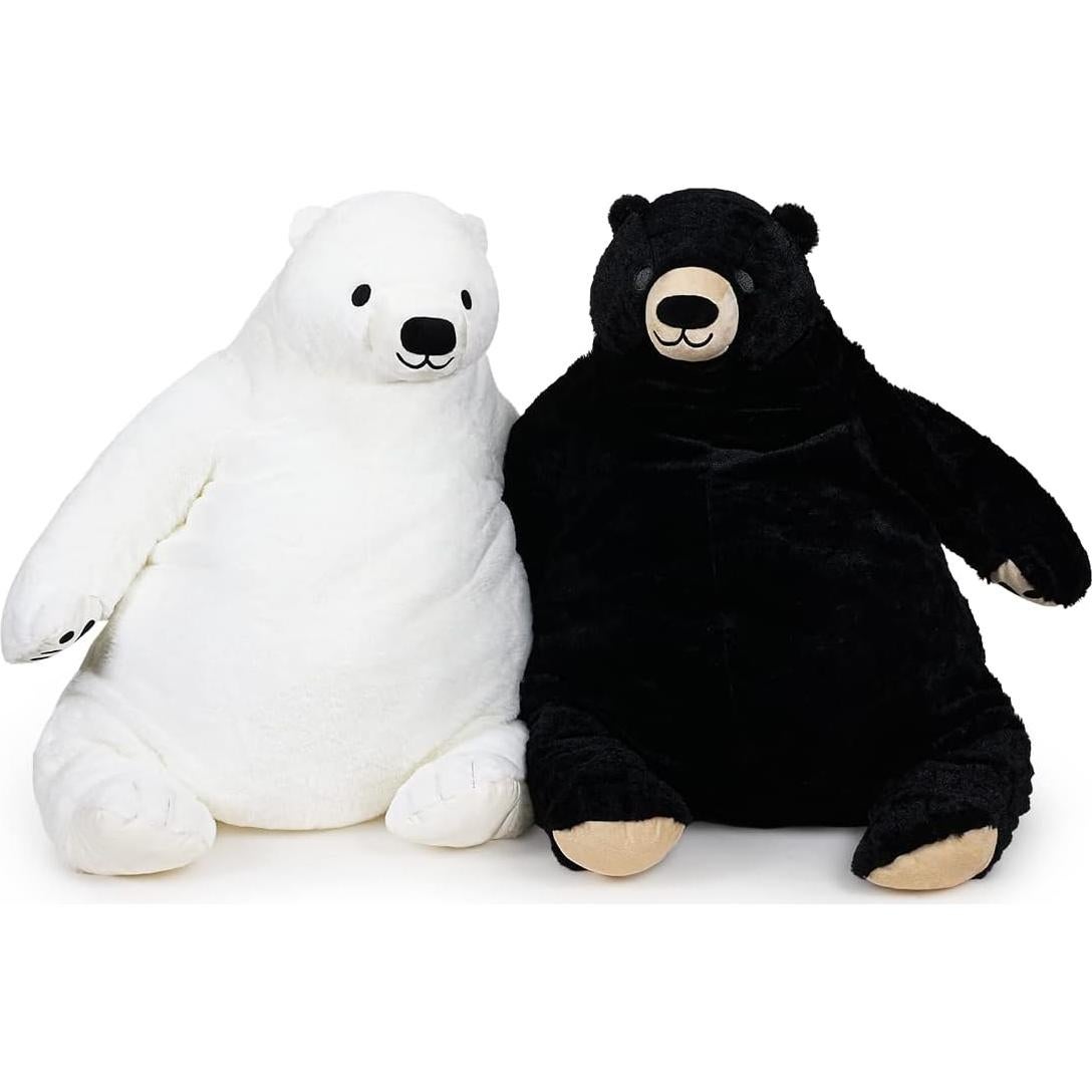 Oso de Peluche Djungelskog Negro 60cm - Suave y Abrazable