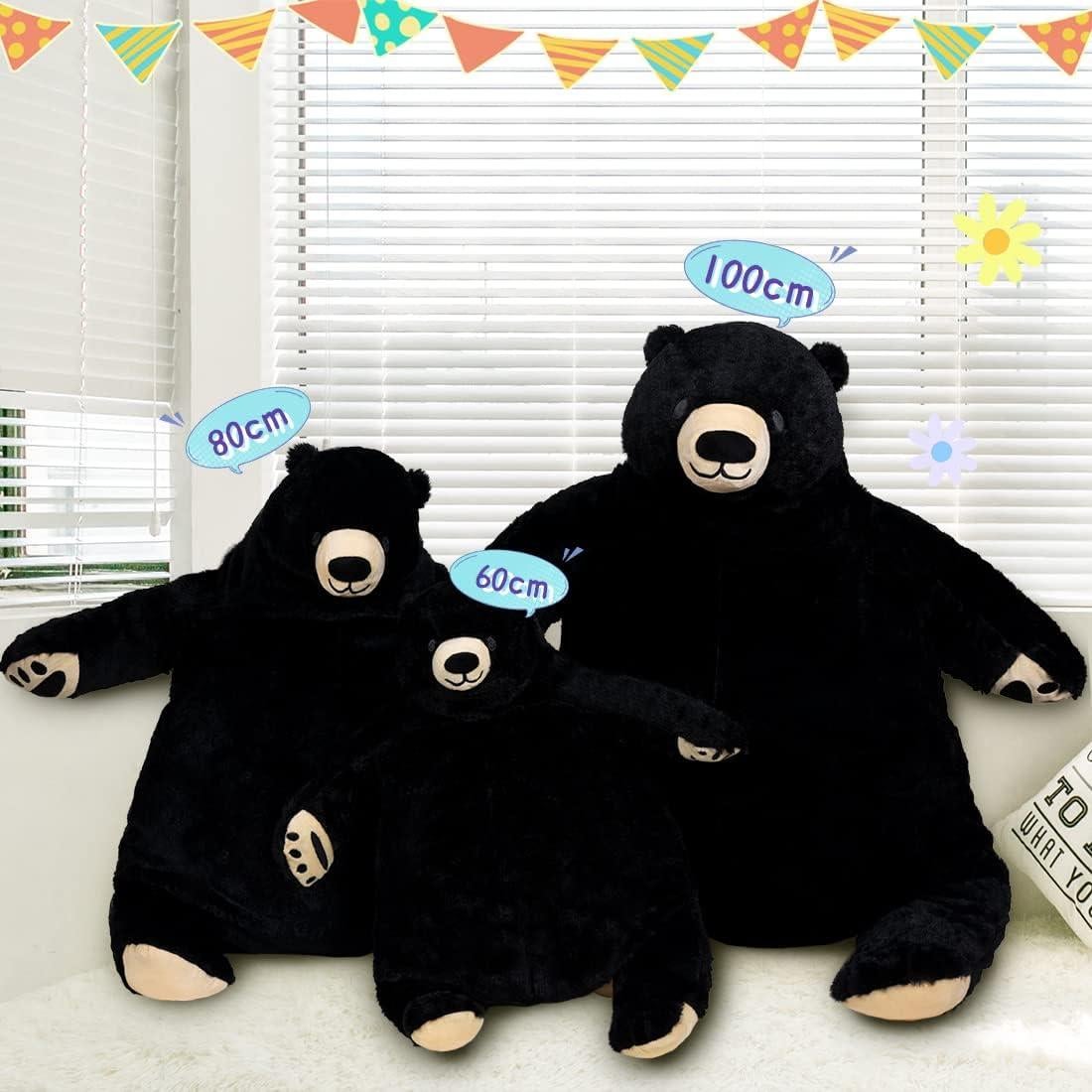 Oso de Peluche Djungelskog Negro 60cm - Suave y Abrazable
