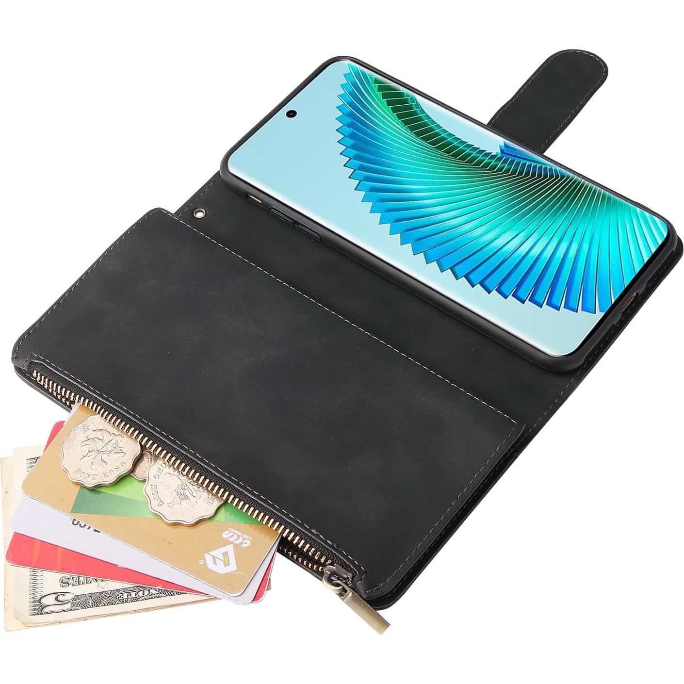 Funda Cartera Asuwish para Honor Magic 6 Lite 5G - Negro