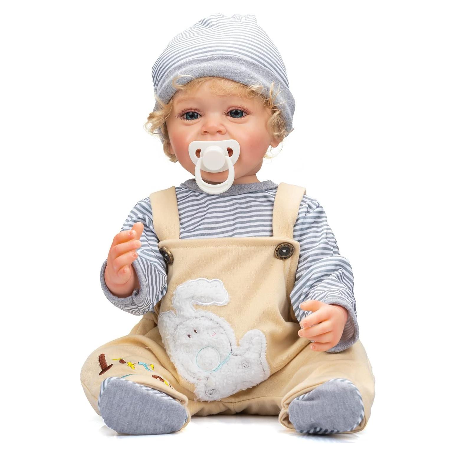 Muñeca Reborn Realista RXDOLL 22" Silicona Ojos Abiertos