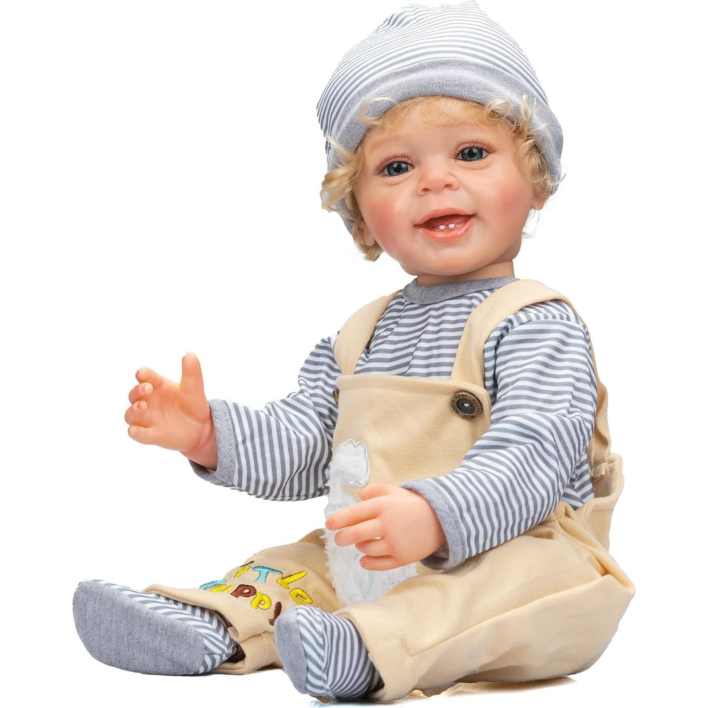 Muñeca Reborn Realista RXDOLL 22" Silicona Ojos Abiertos