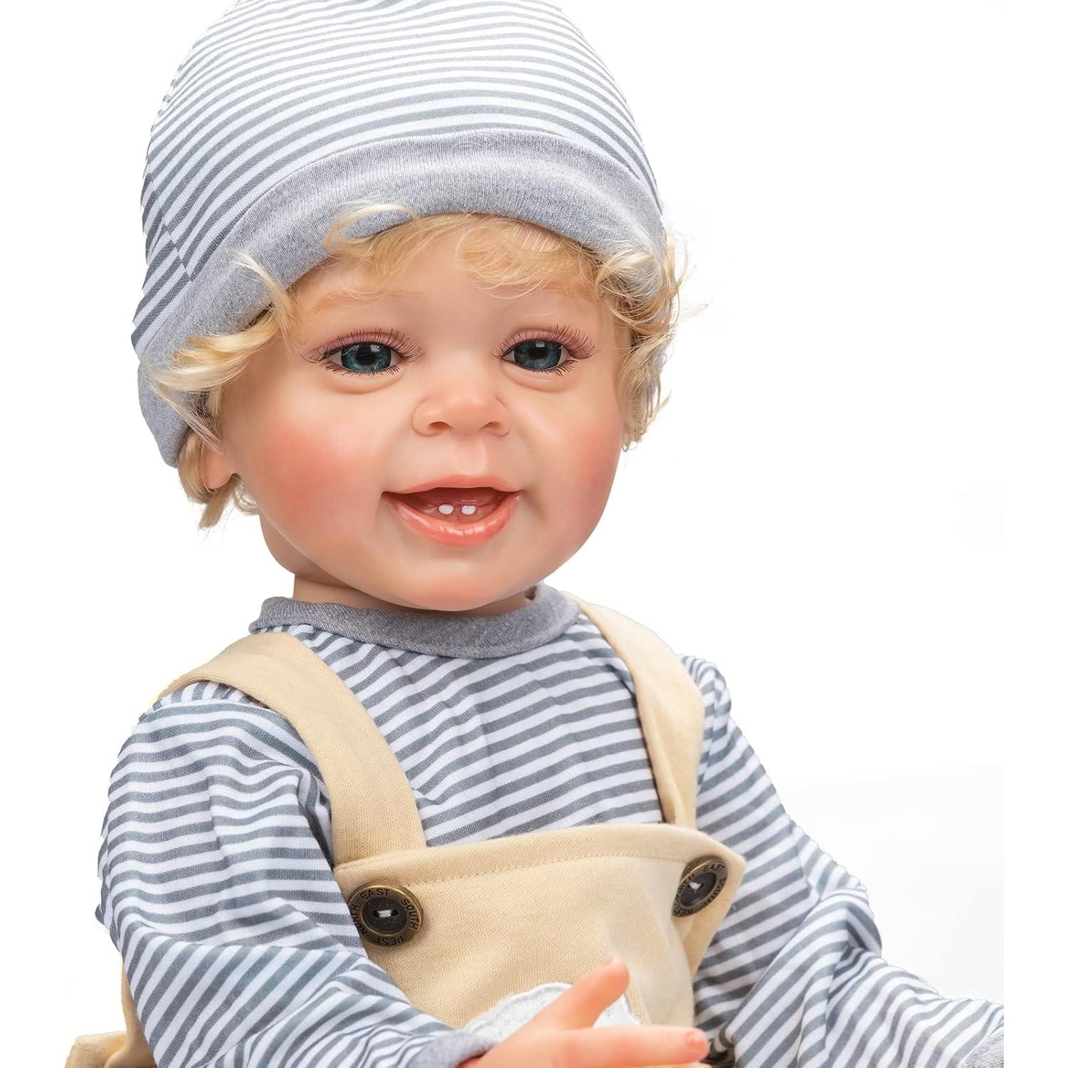 Muñeca Reborn Realista RXDOLL 22" Silicona Ojos Abiertos