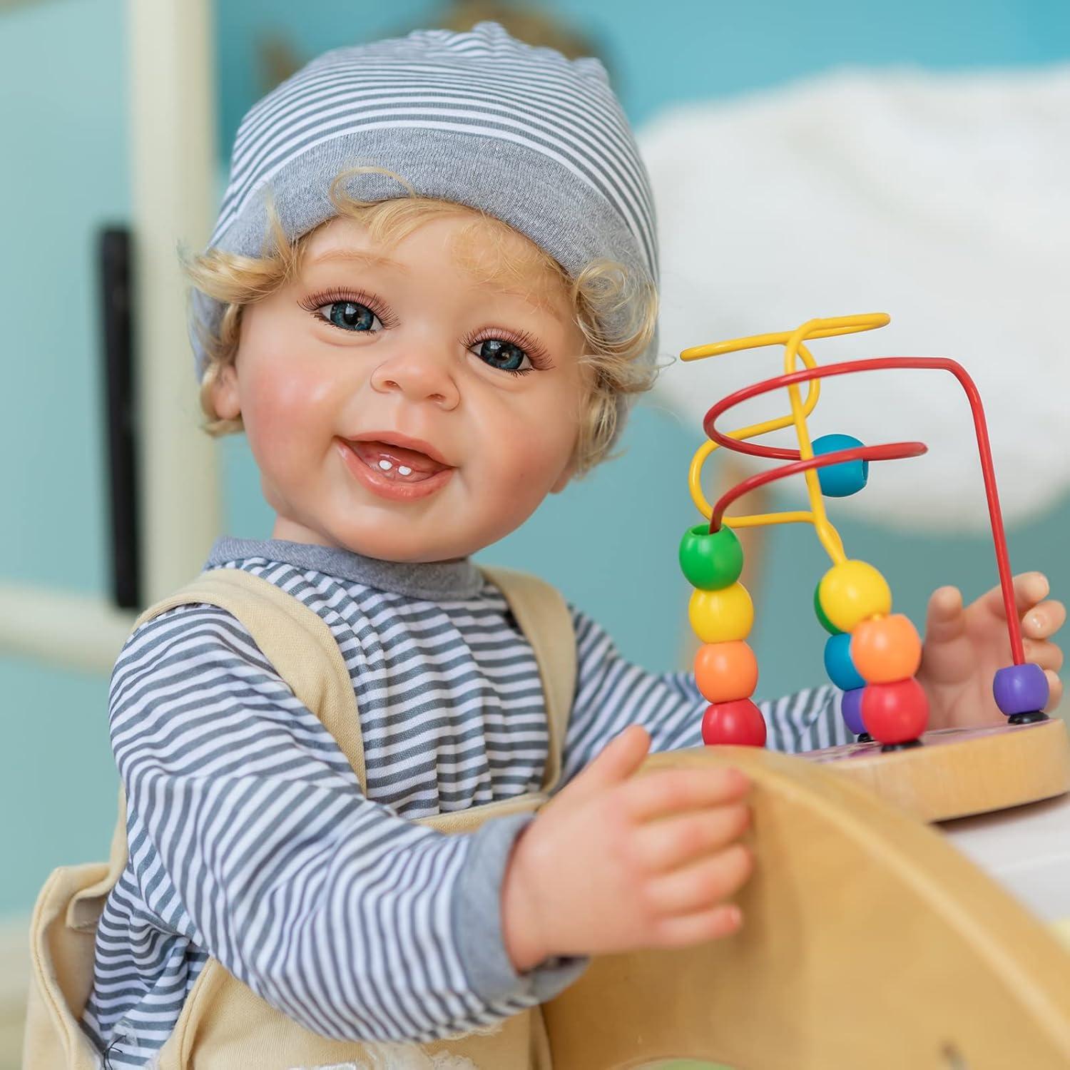 Muñeca Reborn Realista RXDOLL 22" Silicona Ojos Abiertos