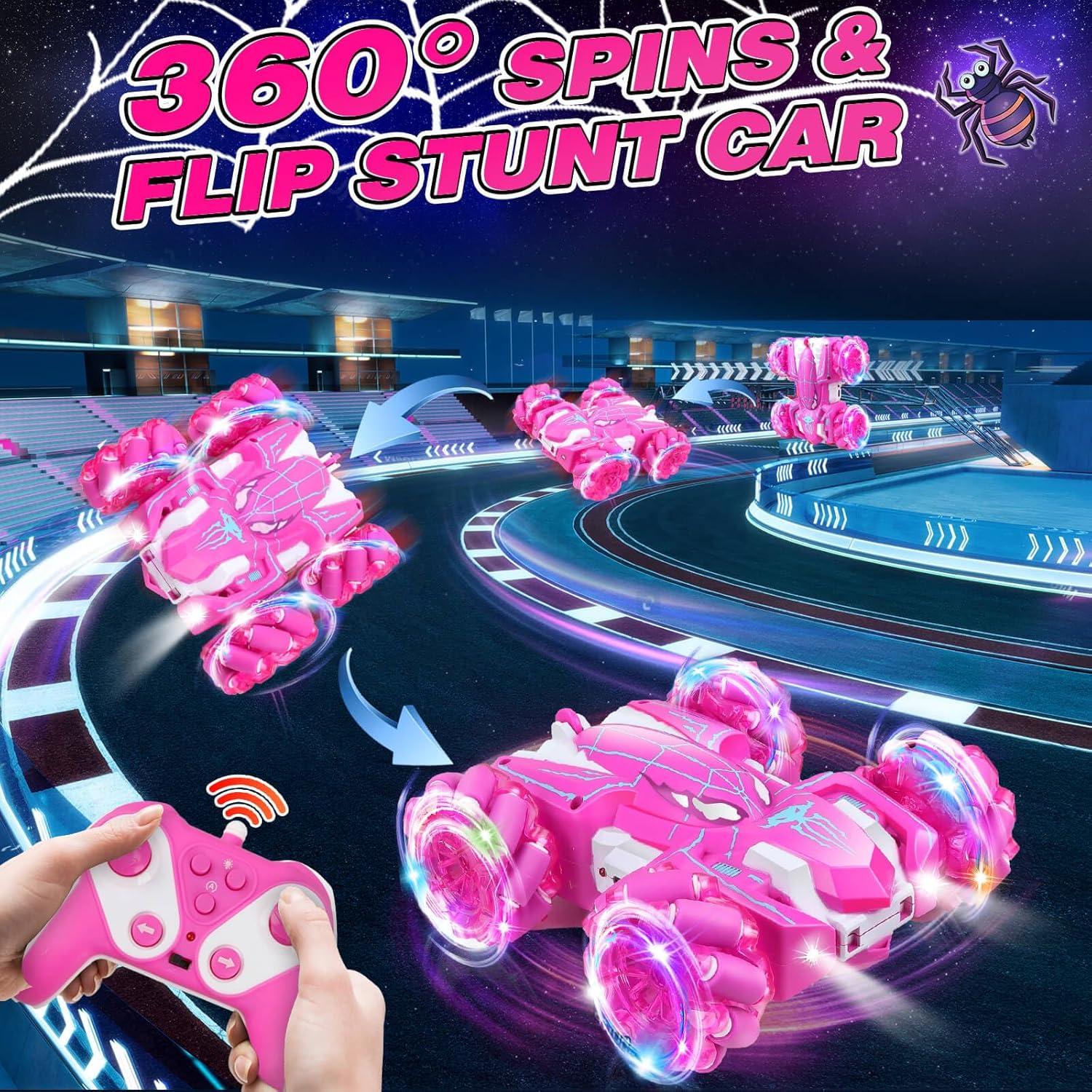 Coche de Control Remoto Dolanus LY-15 Rosa Acrobacias 360°